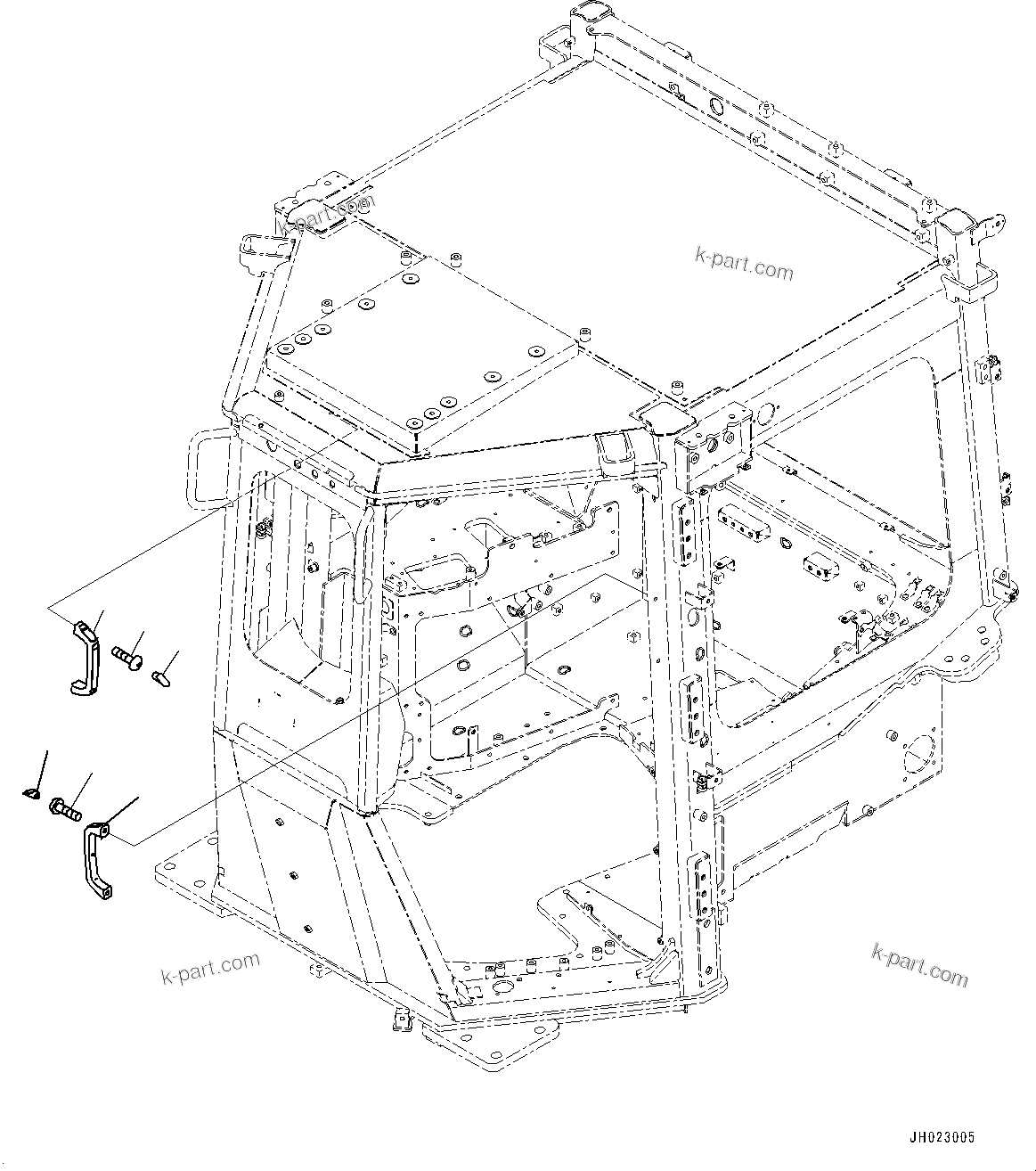 Komatsu parts book diagram for D475A-8E0 S/N 51001-UP: CONTROL UNIT, GRIP(#50001-)