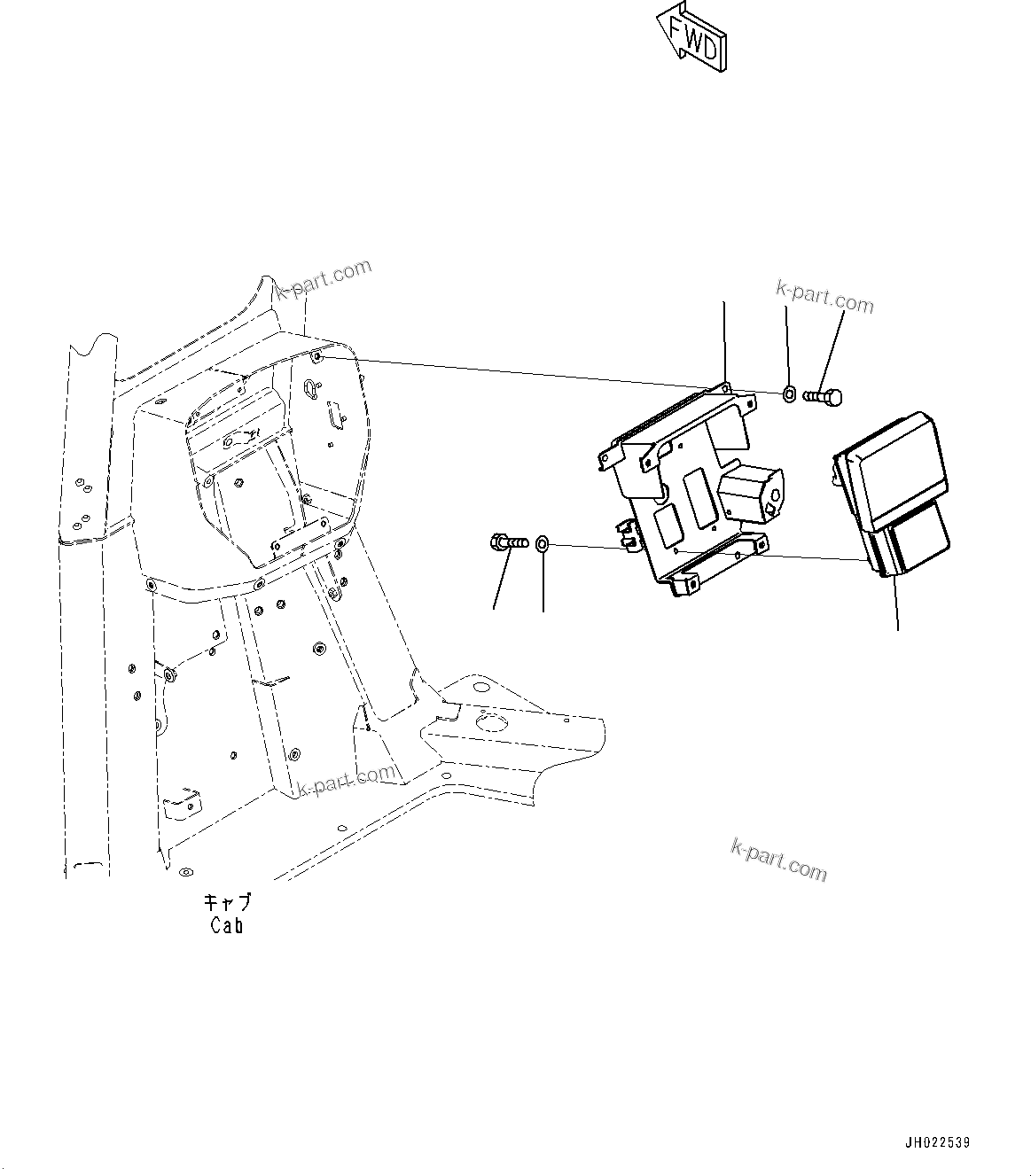 Komatsu parts book diagram for D475A-8E0 S/N 51001-UP: CAB ELECTRICAL UNIT, MONITOR(#51001-)