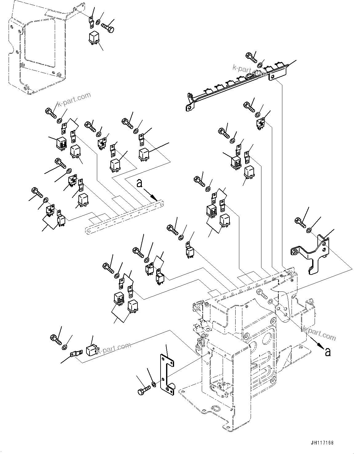 Komatsu parts book diagram for D475A-8E0 S/N 51001-UP: CAB ELECTRICAL UNIT, RELAY(#51001-)