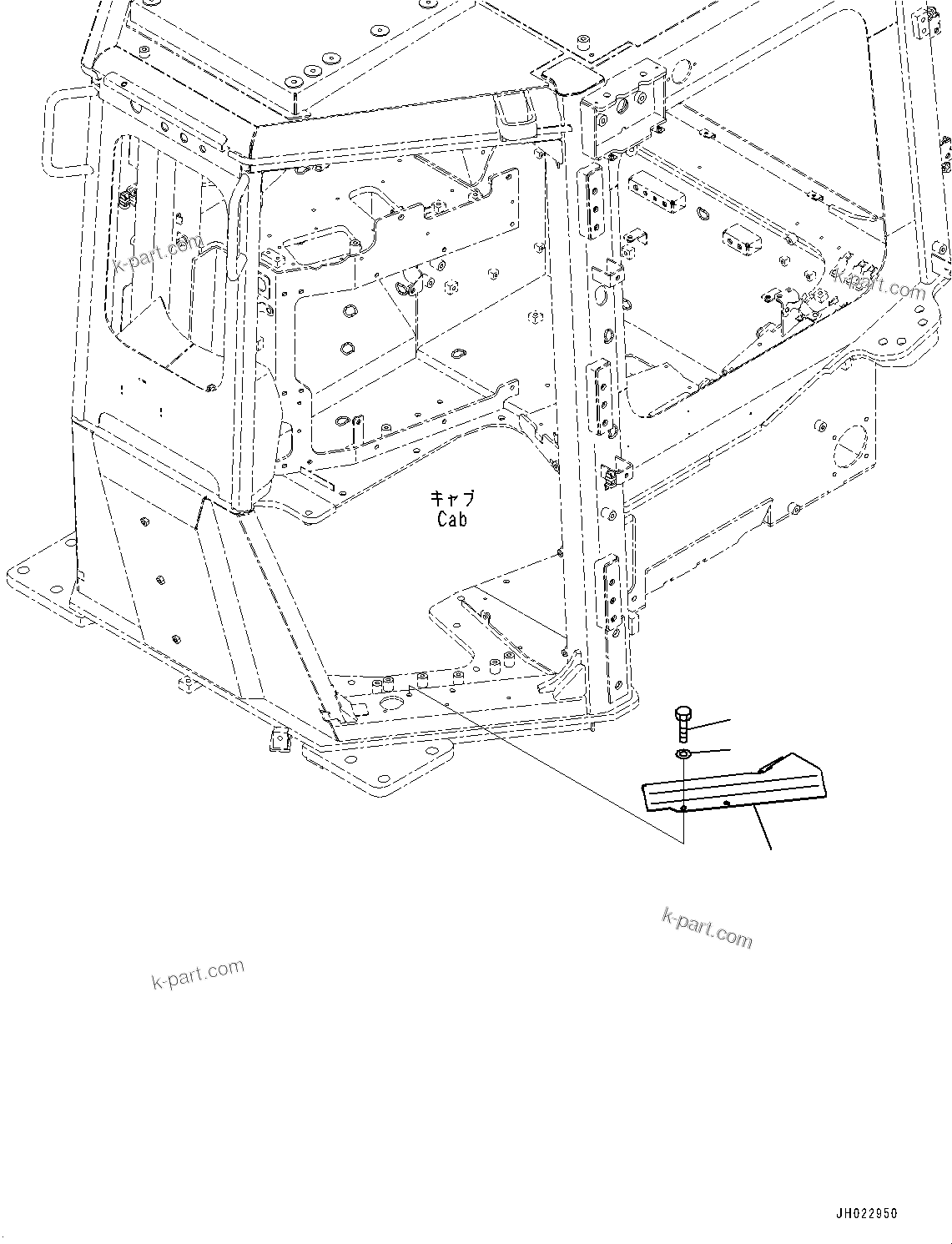 Komatsu parts book diagram for D475A-8E0 S/N 51001-UP: CAB ELECTRICAL UNIT, COVER (1/2)(#51001-)