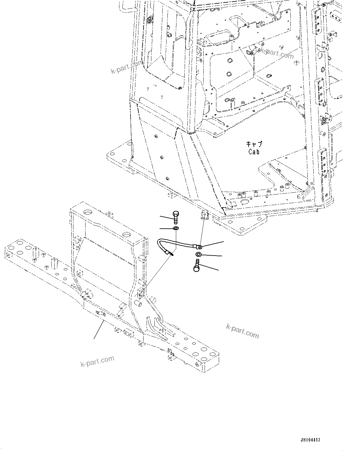 Komatsu parts book diagram for D475A-8E0 S/N 51001-UP: FLOOR FRAME ELECTRIC WIRING HARNESS, (#50001-)
