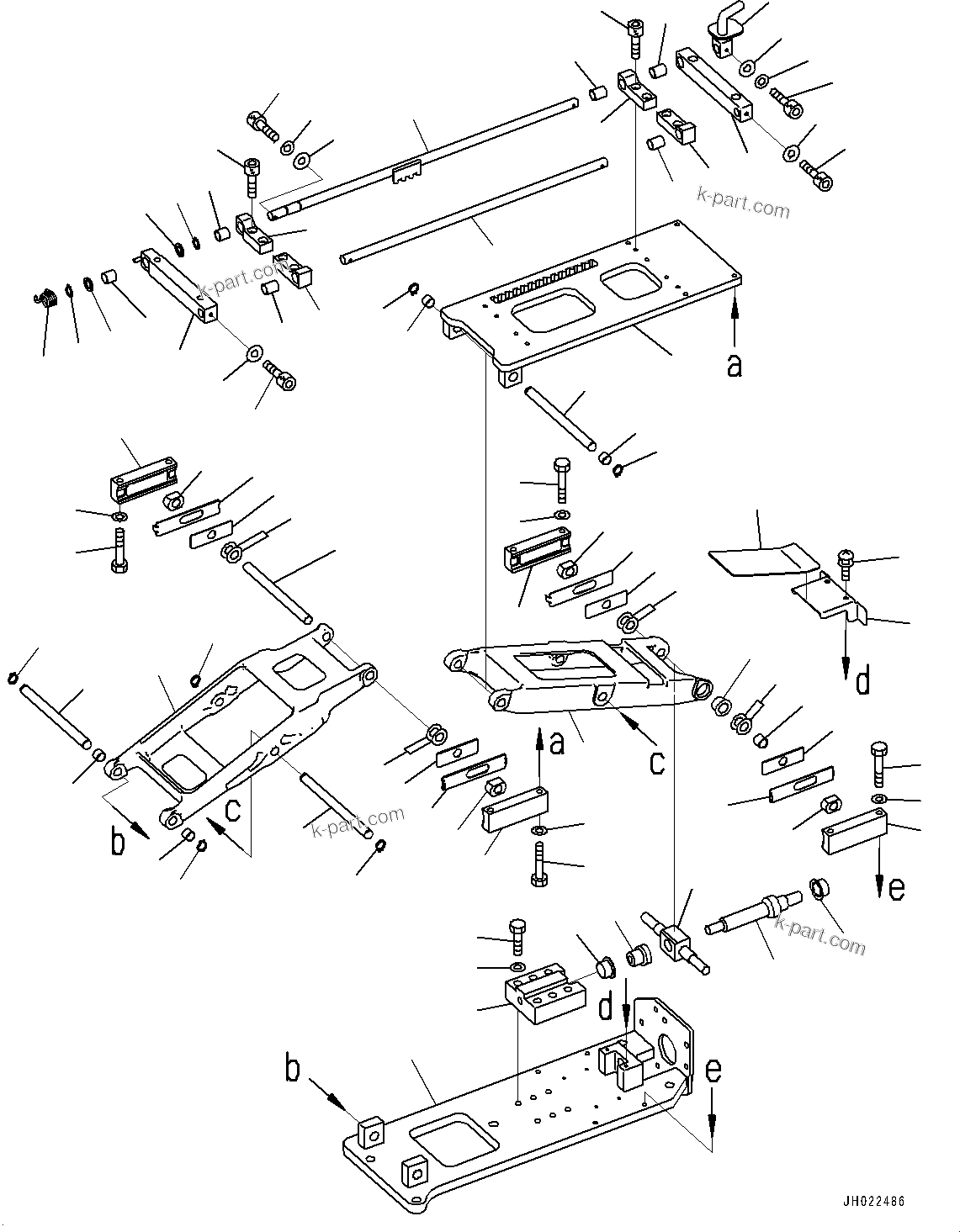 Komatsu parts book diagram for D475A-8E0 S/N 51001-UP: CONSOLE RELATED PARTS, LIFT AND SLIDER(#51001-)