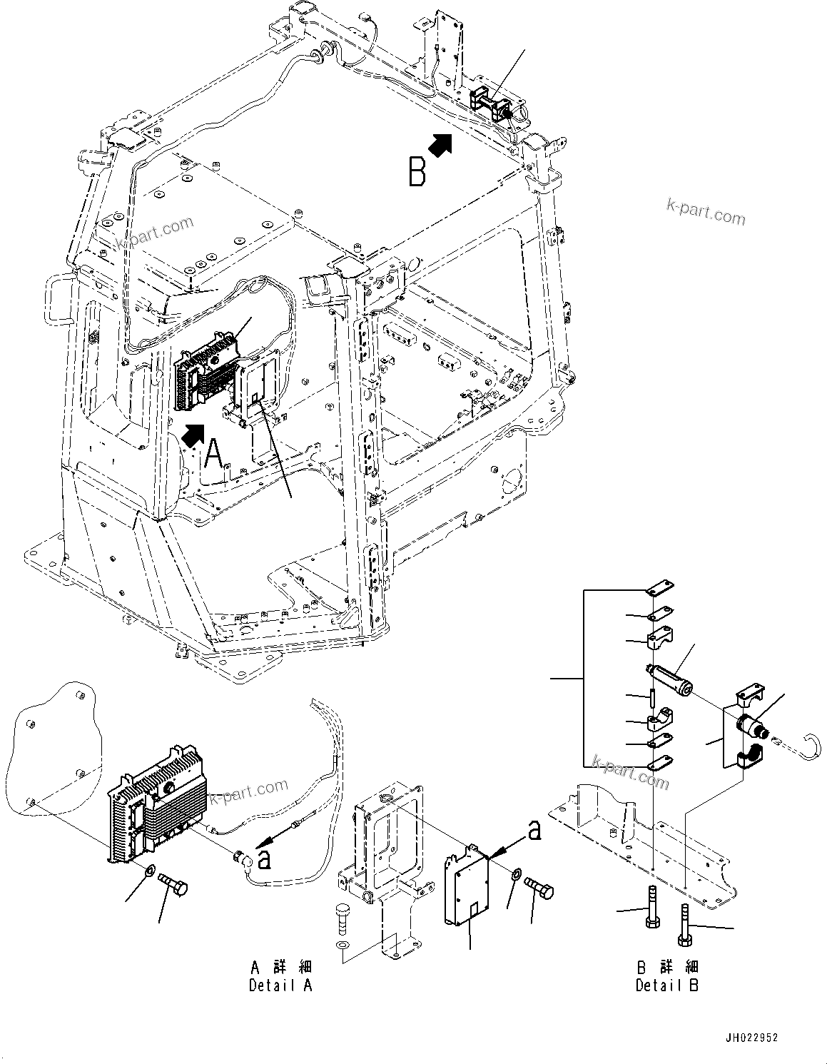 Komatsu parts book diagram for D475A-8E0 S/N 51001-UP: KOMTRAX RELATED PARTS, CONTROLLER(#51001-)