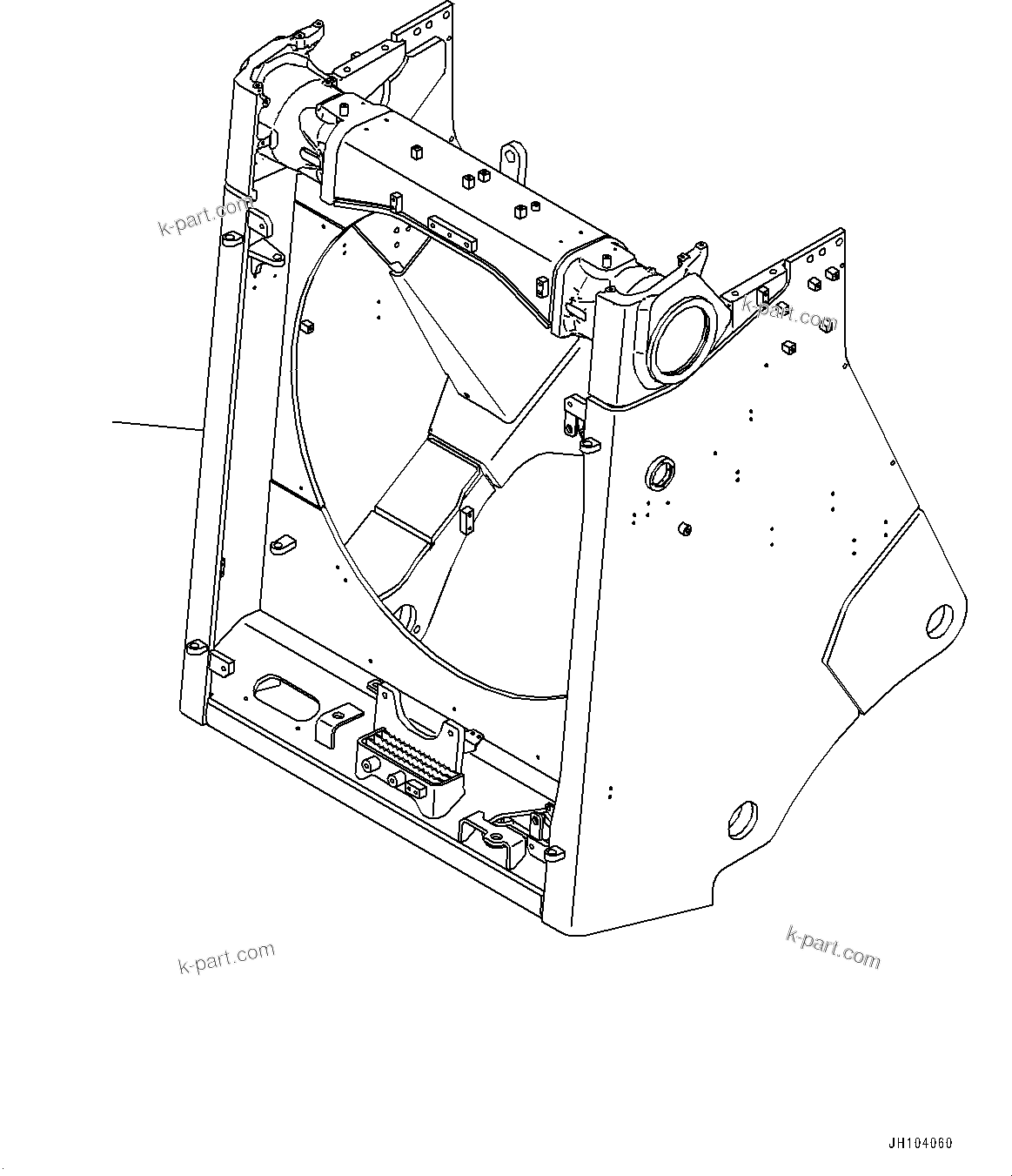 Komatsu parts book diagram for D475A-8E0 S/N 51001-UP: RADIATOR GUARD, GUARD(#51001-)