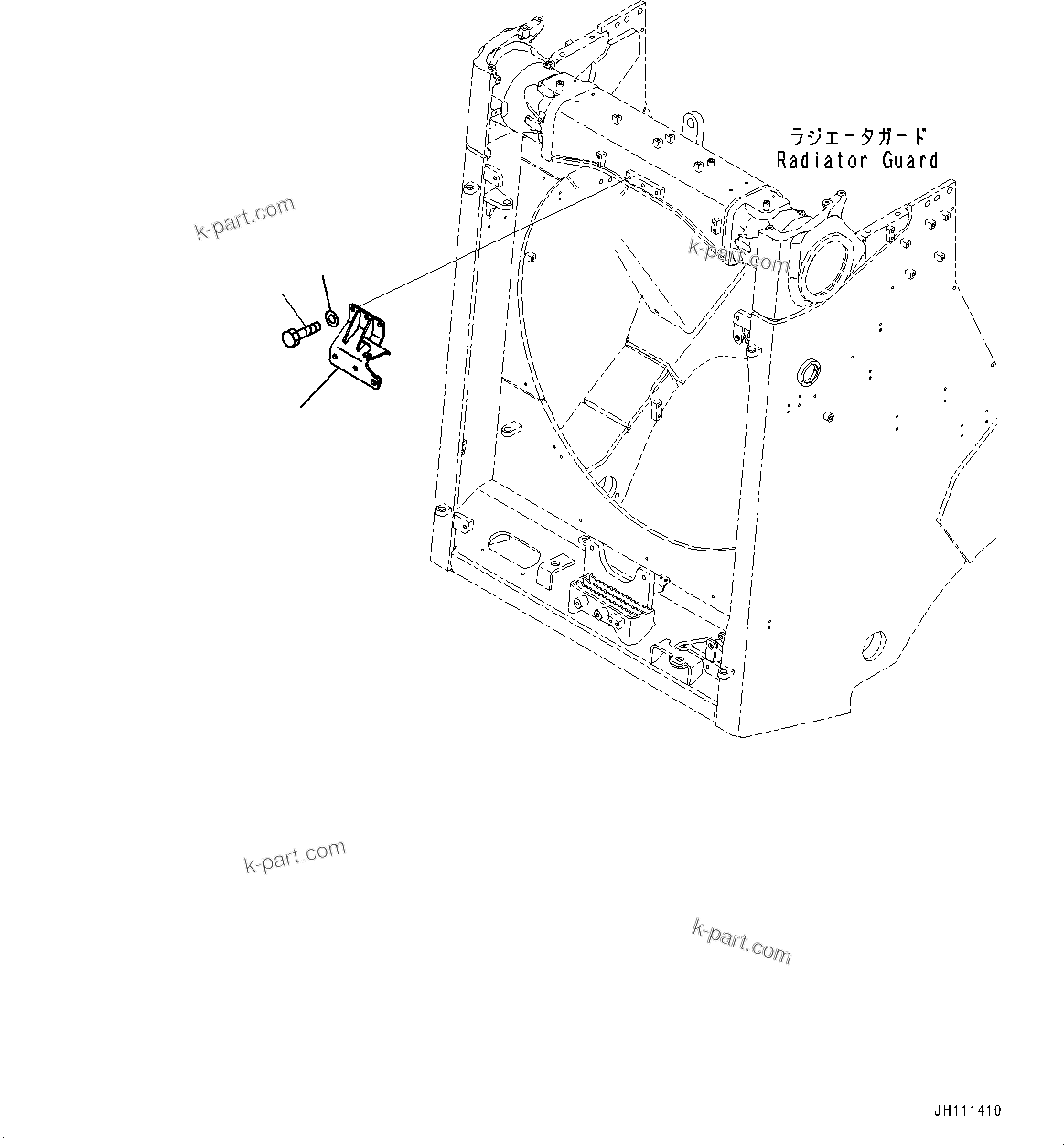 Komatsu parts book diagram for D475A-8E0 S/N 51001-UP: RADIATOR GUARD, RADIATOR MASK(#51001-)