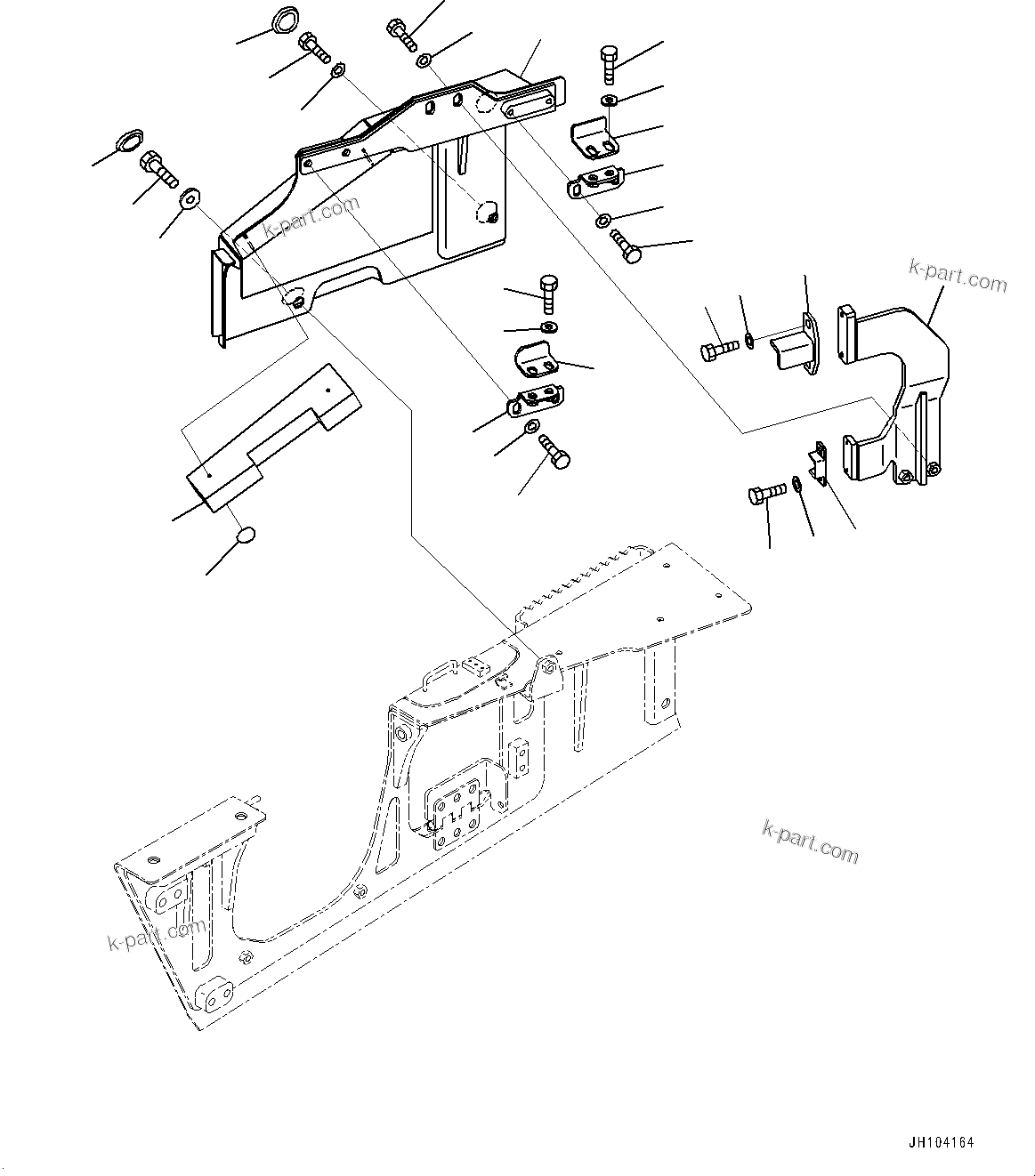 Komatsu parts book diagram for D475A-8E0 S/N 51001-UP: ENGINE HOOD AND SIDE COVER GROUP, SIDE COVER BOTTOM, R.H. (2/2)(#50029-)