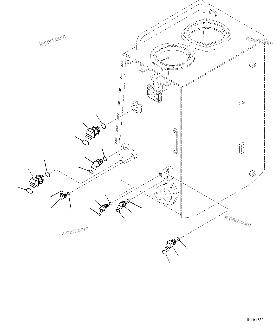 Komatsu parts book diagram for D475A-8E0 S/N 51001-UP: FENDER, HYDRAULIC TANK RELATED PARTS (2/3)(#51001-)
