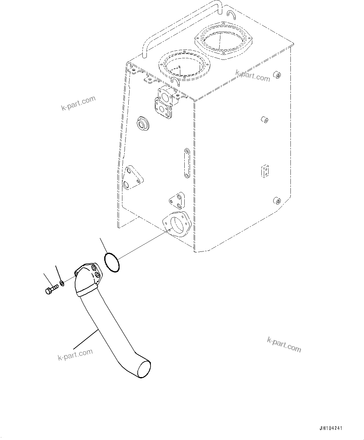 Komatsu parts book diagram for D475A-8E0 S/N 51001-UP: FENDER, SUCTION TUBE(#51001-)