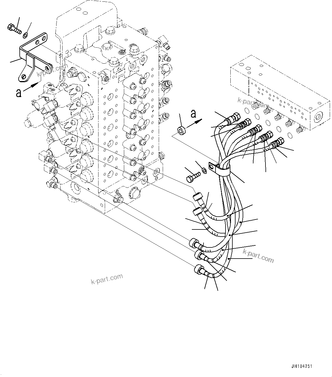 Komatsu parts book diagram for D475A-8E0 S/N 51001-UP: FENDER, EPC PIPING (1/2)(#51001-)