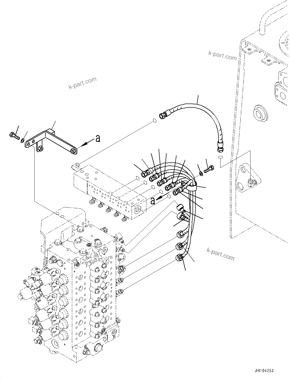 Komatsu parts book diagram for D475A-8E0 S/N 51001-UP: FENDER, EPC PIPING (2/2)(#51001-)