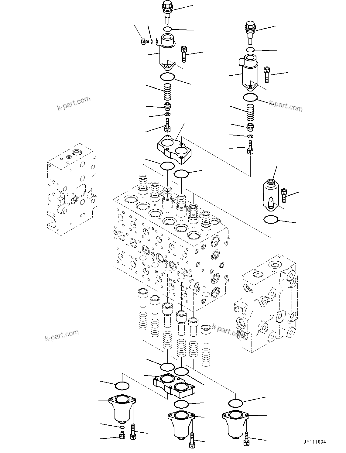 Komatsu parts book diagram for D475A-8E0 S/N 51001-UP: FENDER, 6-SPOOL (2/13)(#51001-)