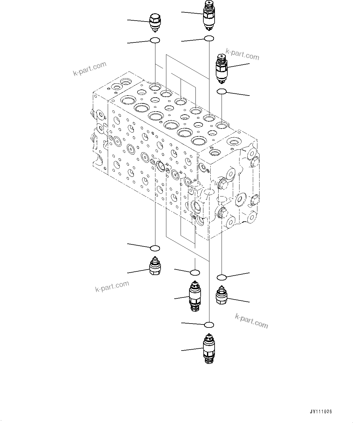 Komatsu parts book diagram for D475A-8E0 S/N 51001-UP: FENDER, 6-SPOOL (11/13)(#51001-)