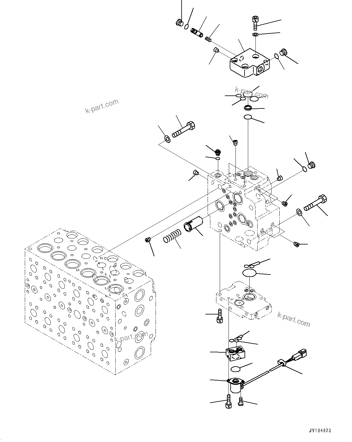 Komatsu parts book diagram for D475A-8E0 S/N 51001-UP: FENDER, 6-SPOOL (13/13)(#51001-)