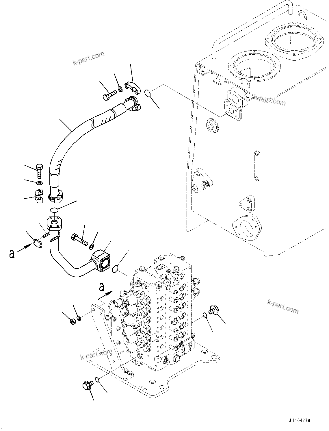 Komatsu parts book diagram for D475A-8E0 S/N 51001-UP: FENDER, RETURN PIPING(#51001-)
