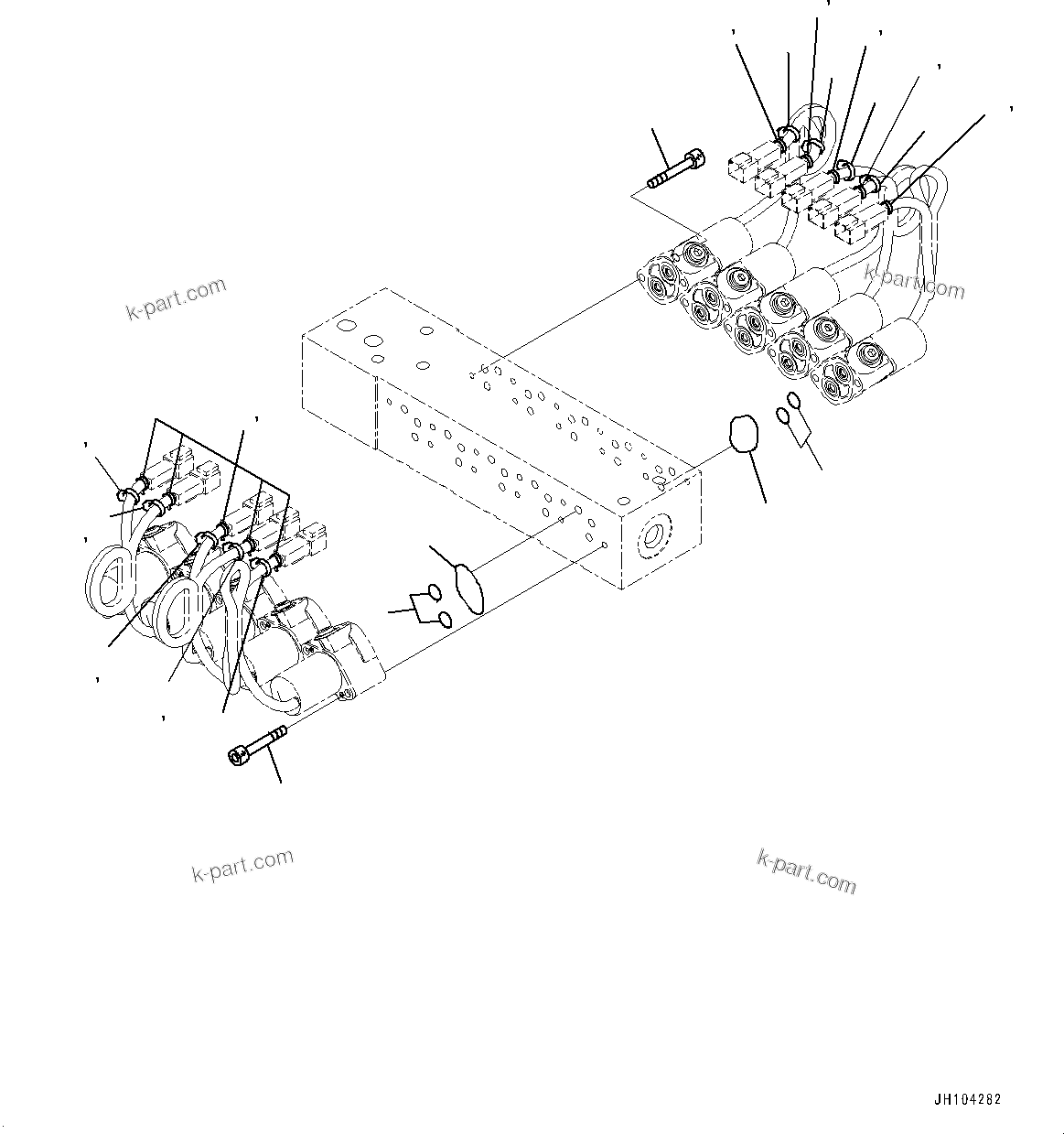 Komatsu parts book diagram for D475A-8E0 S/N 51001-UP: FENDER, SOLENOID VALVE RELATED PARTS(#51001-)