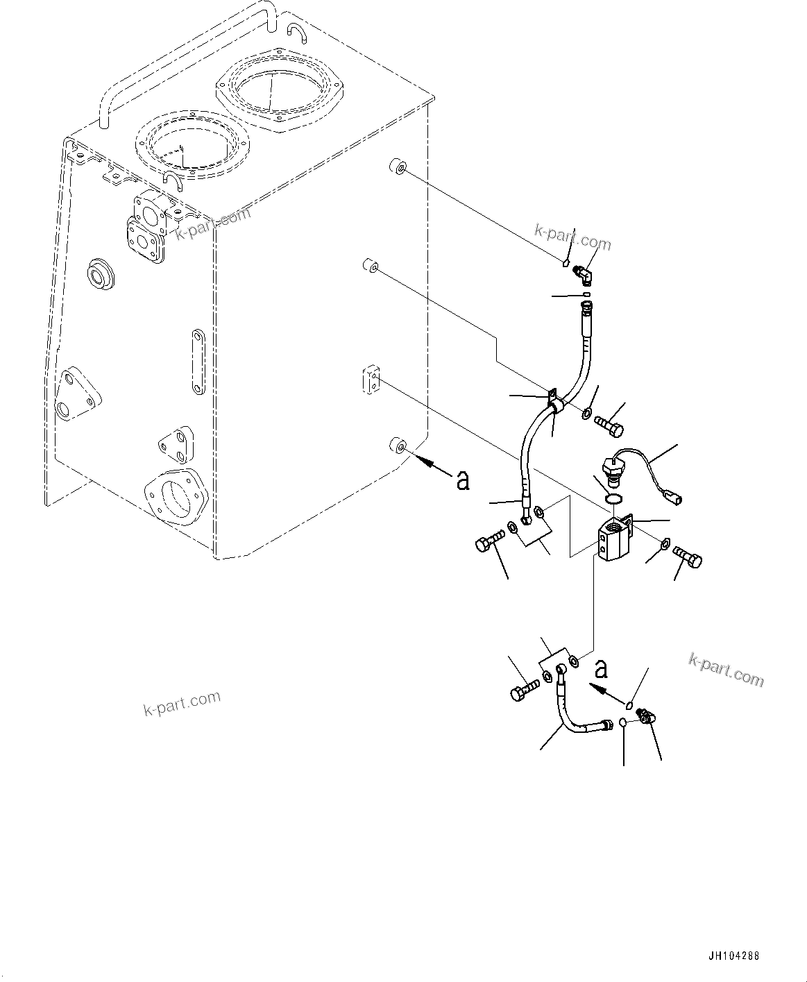 Komatsu parts book diagram for D475A-8E0 S/N 51001-UP: FENDER, TANK SENSOR(#51001-)