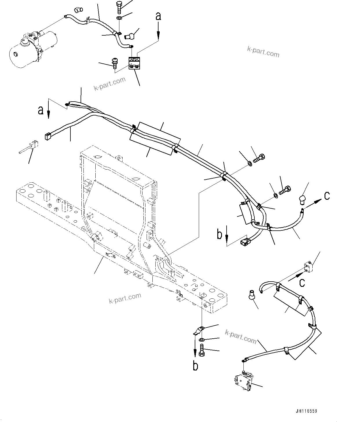 Komatsu parts book diagram for D475A-8E0 S/N 51001-UP: FENDER, CABLE CLAMP(#51001-)