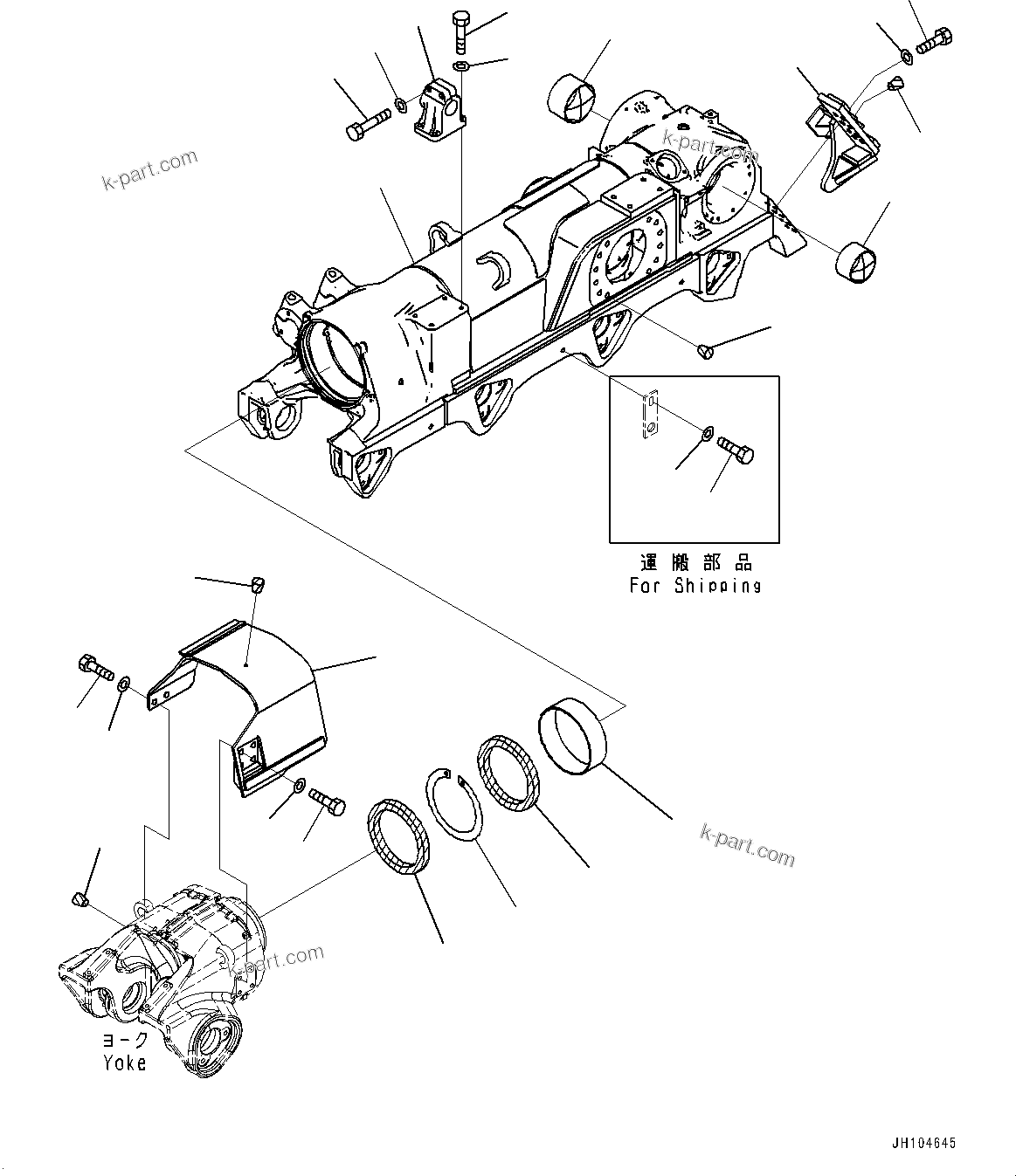 Komatsu parts book diagram for D475A-8E0 S/N 51001-UP: TRACK FRAME, FRAME L.H.(#50029-)
