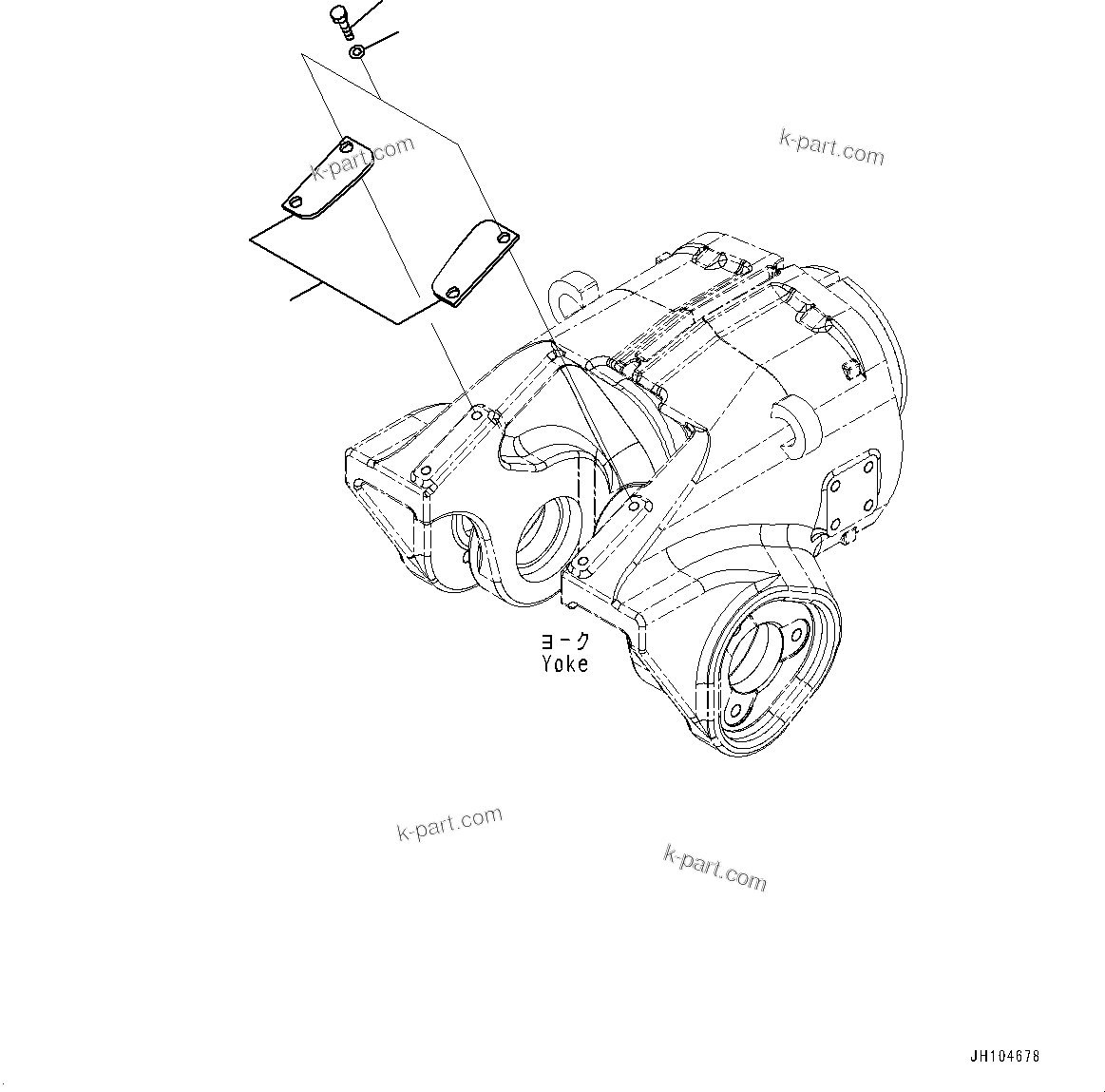 Komatsu parts book diagram for D475A-8E0 S/N 51001-UP: TRACK FRAME, COVER, R.H.(#50029-)