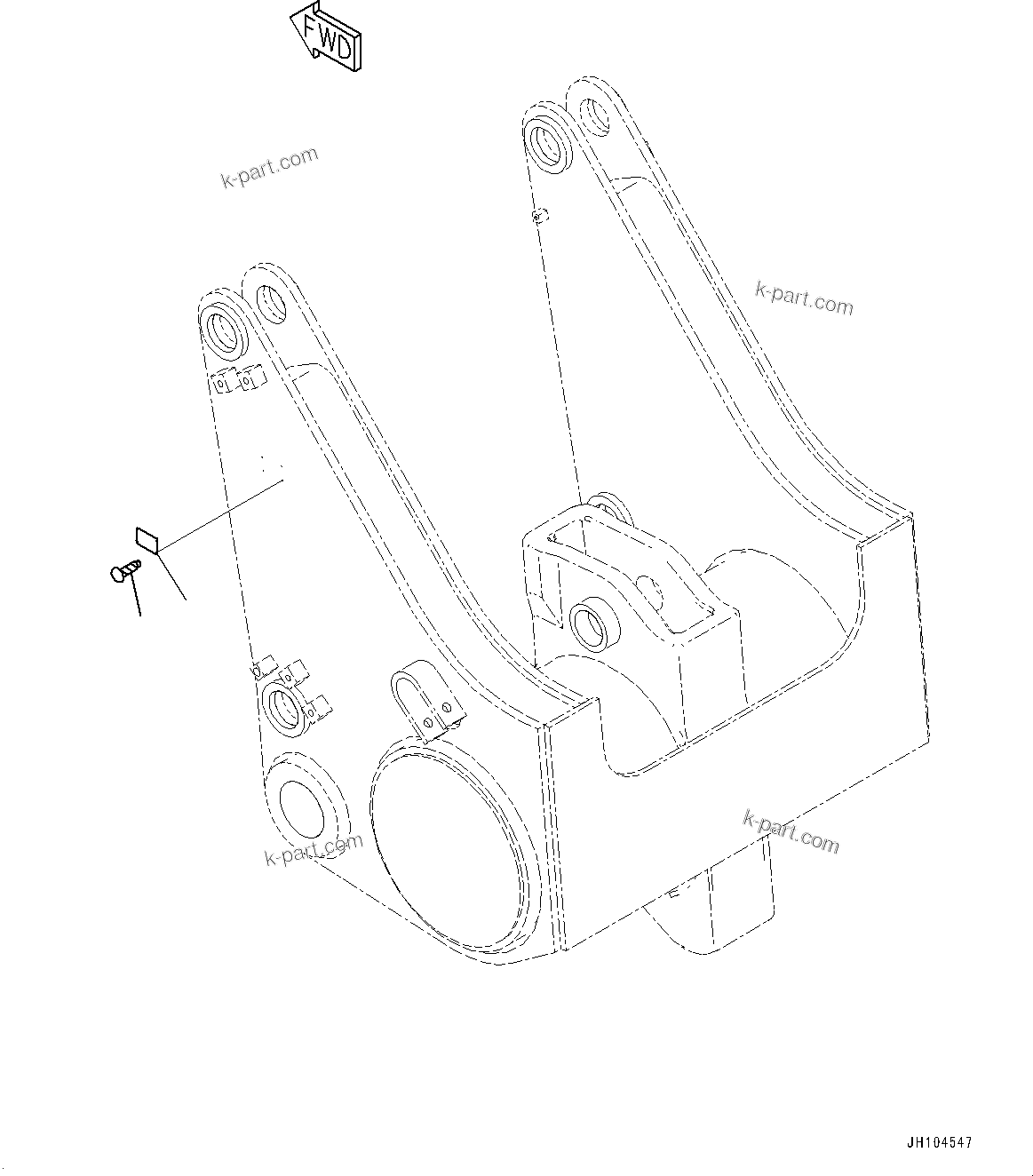 Komatsu parts book diagram for D475A-8E0 S/N 51001-UP: RIPPER, PLATE (VARIABLE DIGGING ANGLE GIANT TYPE)(#50001-50030)
