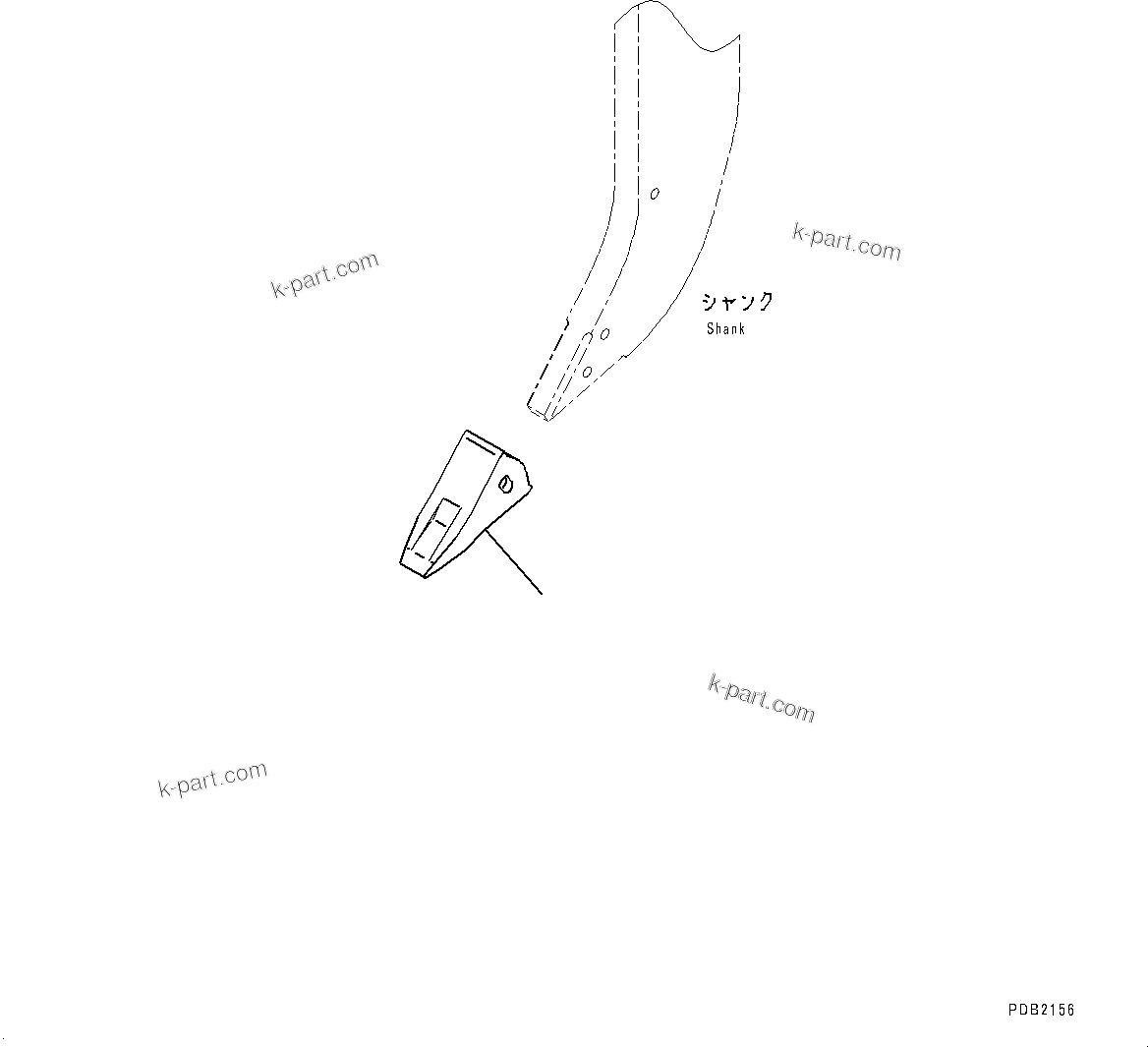 Komatsu parts book diagram for D475A-8E0 S/N 51001-UP: RIPPER POINT, (POINT FOR LIMESTONE, ASYMMETRICAL SHAPE, GIANT RIPPER)(#50001-)