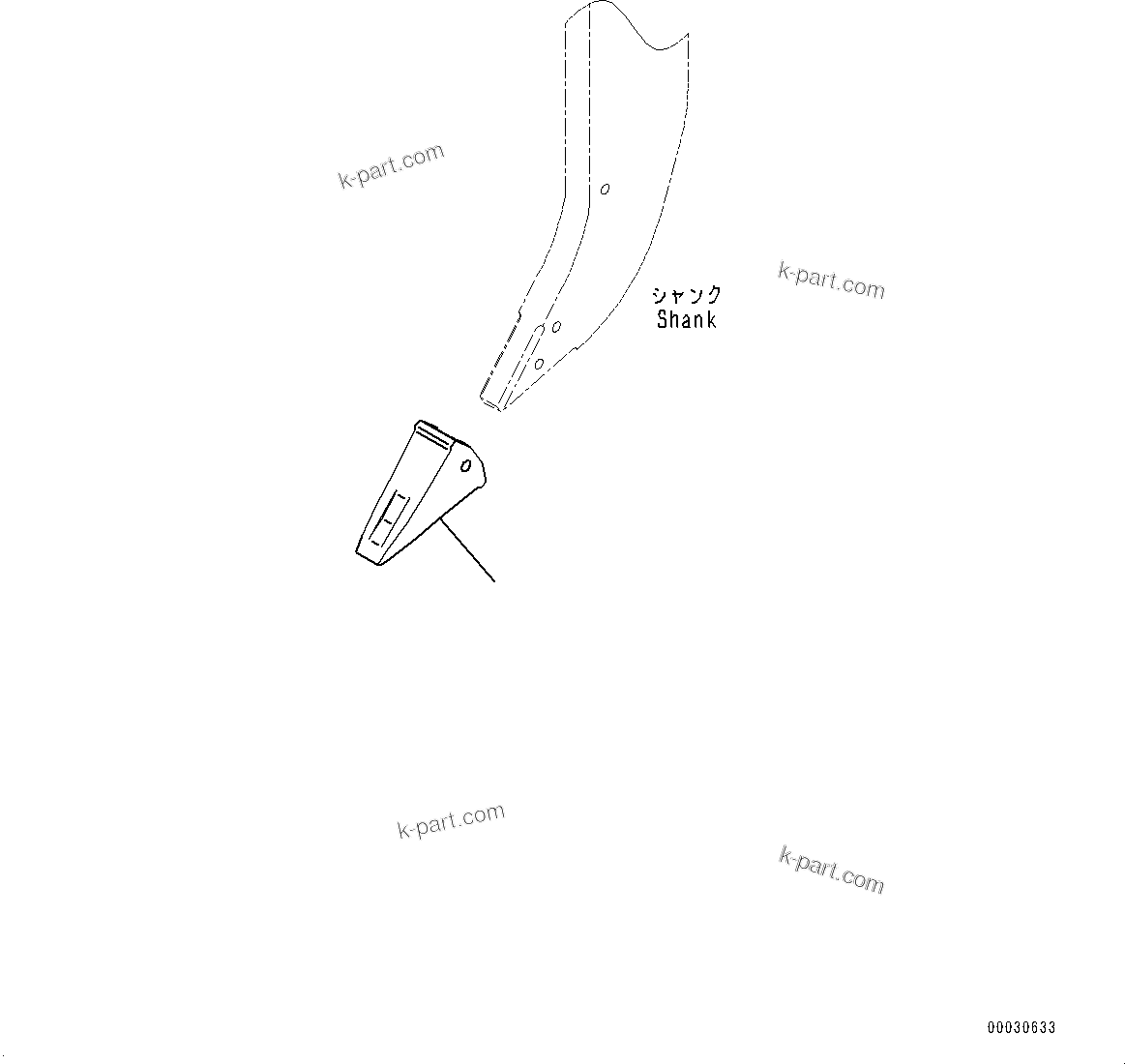 Komatsu parts book diagram for D475A-8E0 S/N 51001-UP: RIPPER POINT, (SYMMETRICAL SHAPE, GIANT RIPPER)(#50001-)