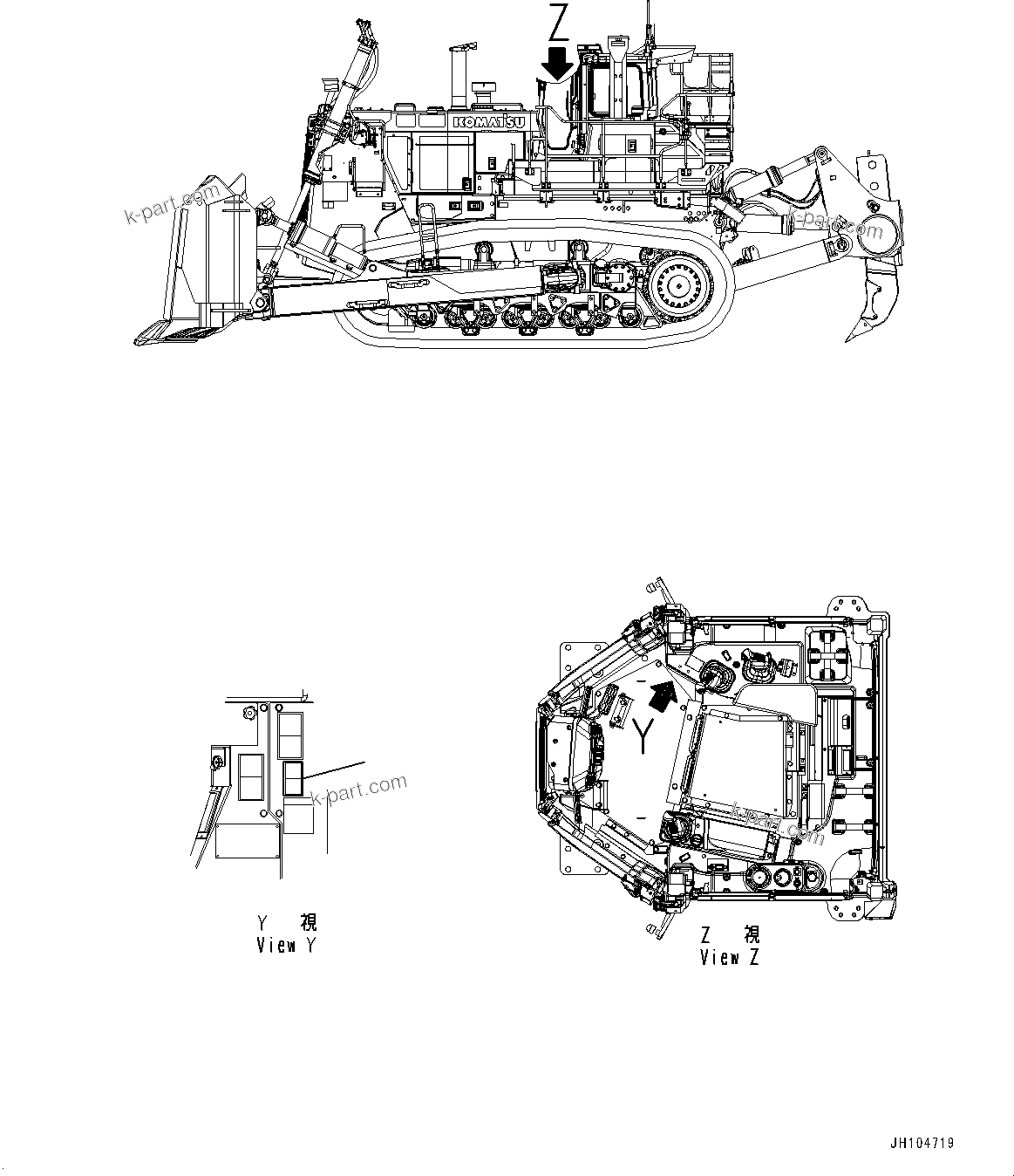 Komatsu parts book diagram for D475A-8E0 S/N 51001-UP: CAUTION PLATES, BLAST SITE, (#50003-)