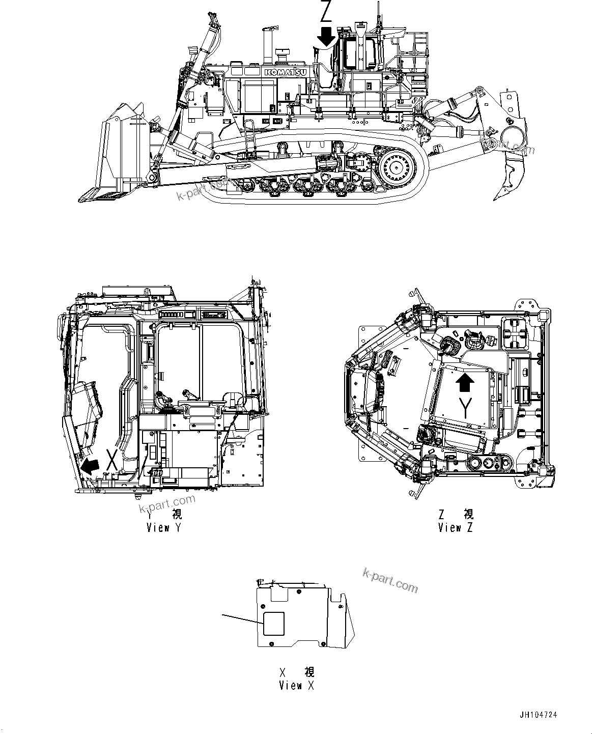 Komatsu parts book diagram for D475A-8E0 S/N 51001-UP: EU MARK PLATE, (#50001-)