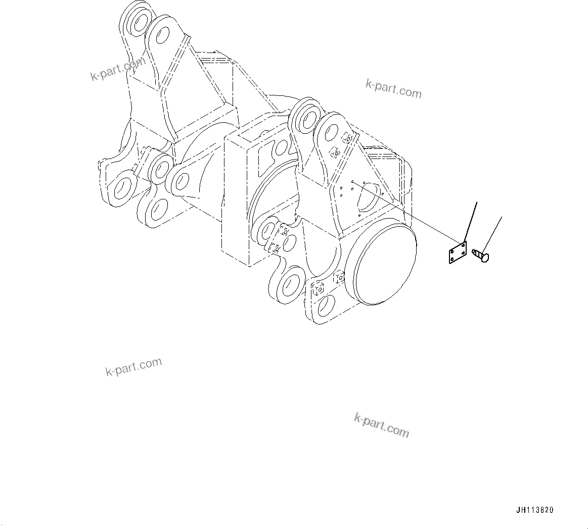 Komatsu parts book diagram for D475A-8E0 S/N 51001-UP: RIPPER INSTALLATION PLATES, (#50001-)
