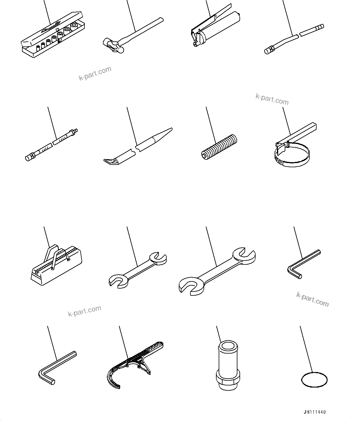 Komatsu parts book diagram for D475A-8E0 S/N 51001-UP: TOOL, (#50001-)