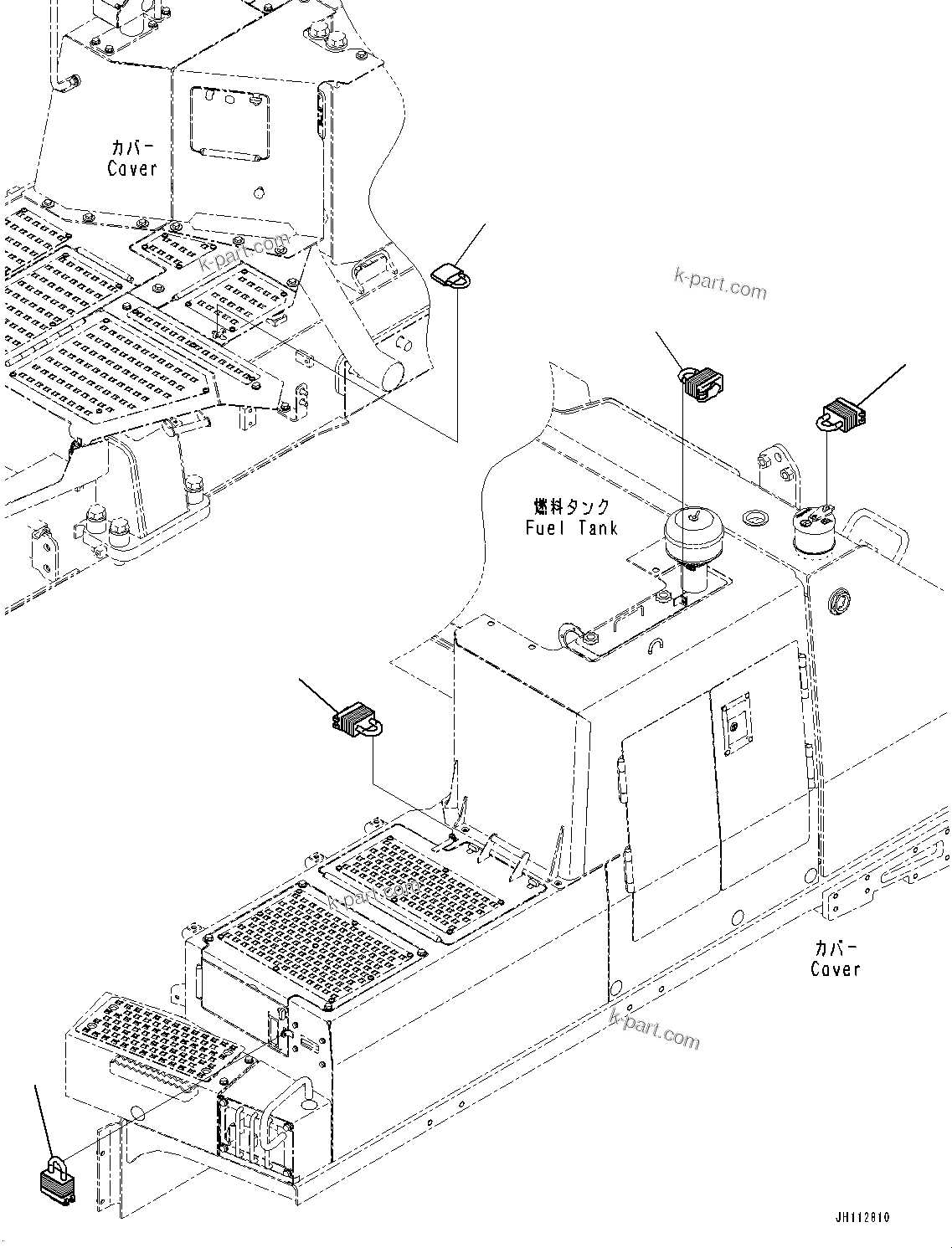 Komatsu parts book diagram for D475A-8E0 S/N 51001-UP: VANDALISM PROTECTION LOCK, (#50029-)