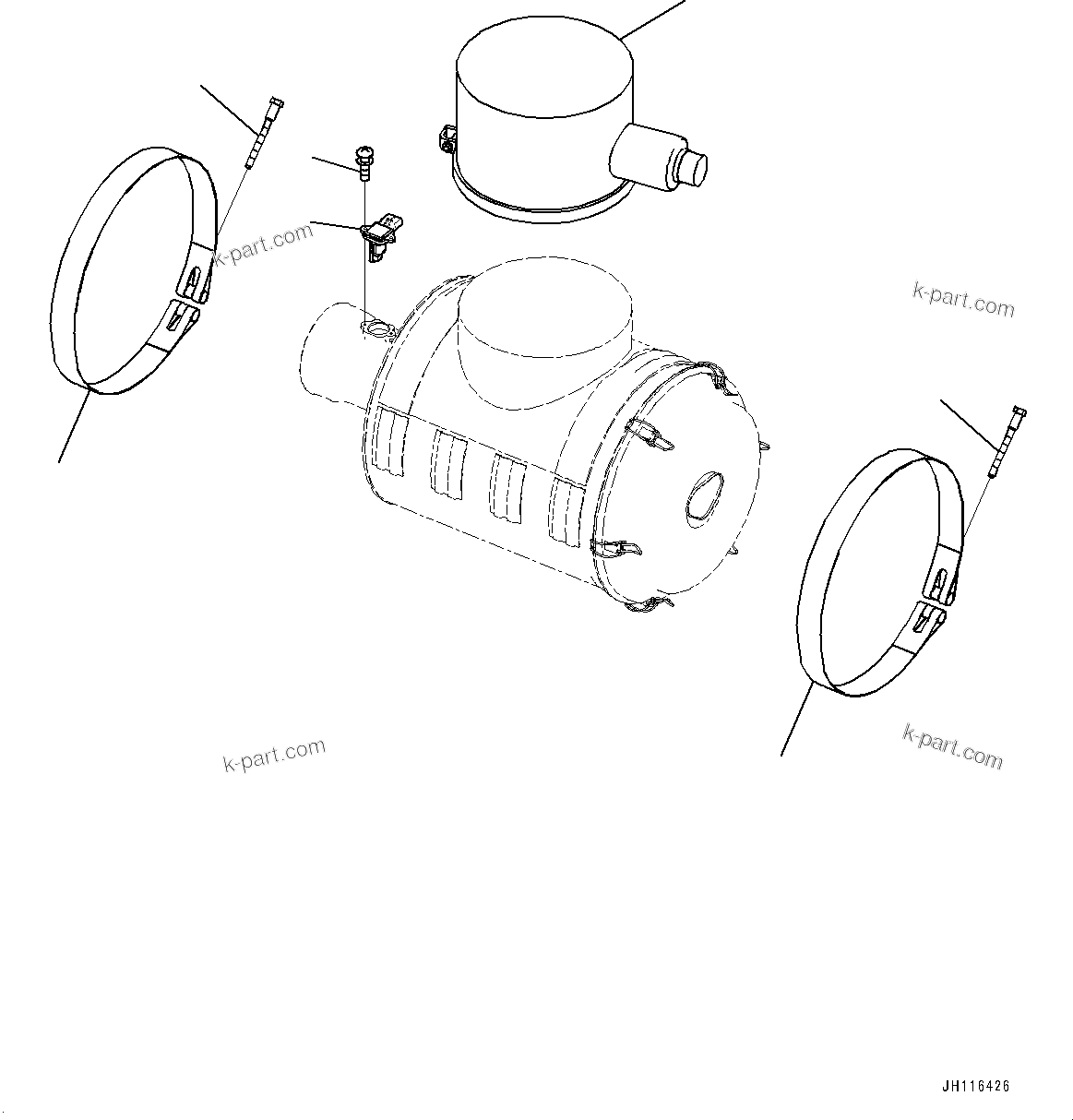 Komatsu parts book diagram for D155AX-8E0 S/N 110001-UP: ENGINE HOOD AND SIDE COVER GROUP, AIR CLEANER RELATED PARTS(#100739-)