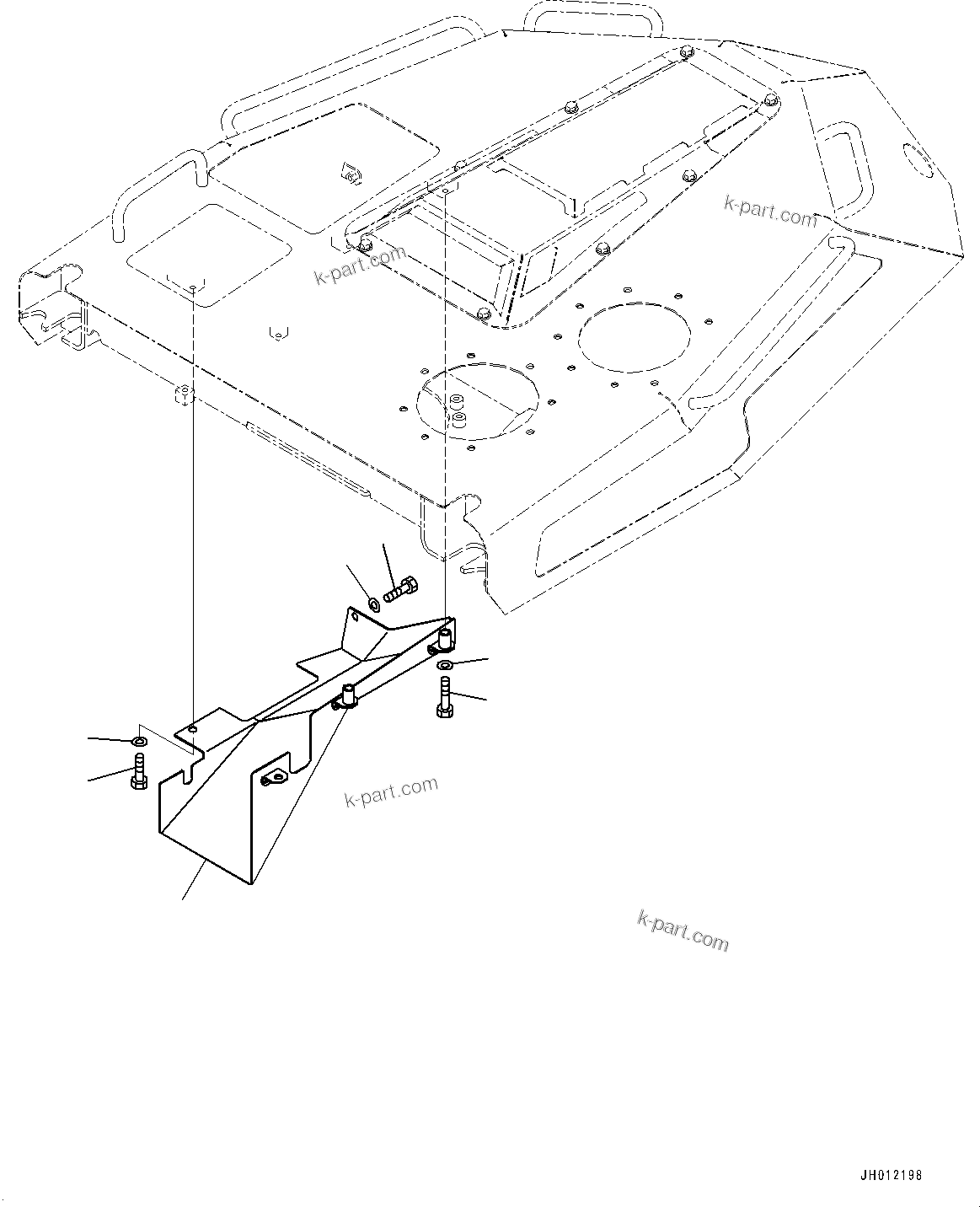 Komatsu parts book diagram for D155AX-8E0 S/N 110001-UP: ENGINE HOOD AND SIDE COVER GROUP, DUCT(#100001-)