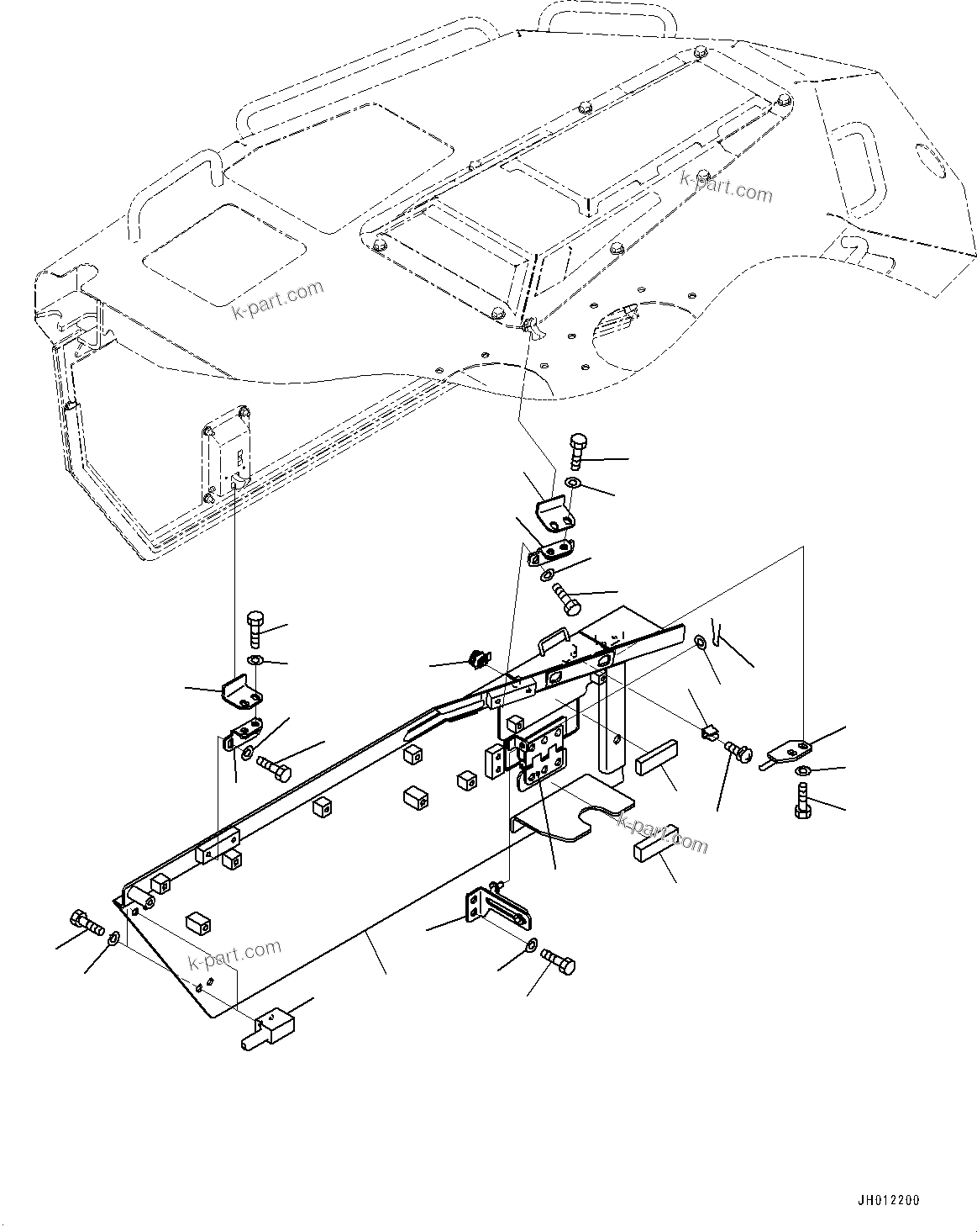Komatsu parts book diagram for D155AX-8E0 S/N 110001-UP: ENGINE HOOD AND SIDE COVER GROUP, SIDE COVER BOTTOM, R.H. (WITH COOLANT FILTER)(#100739-)