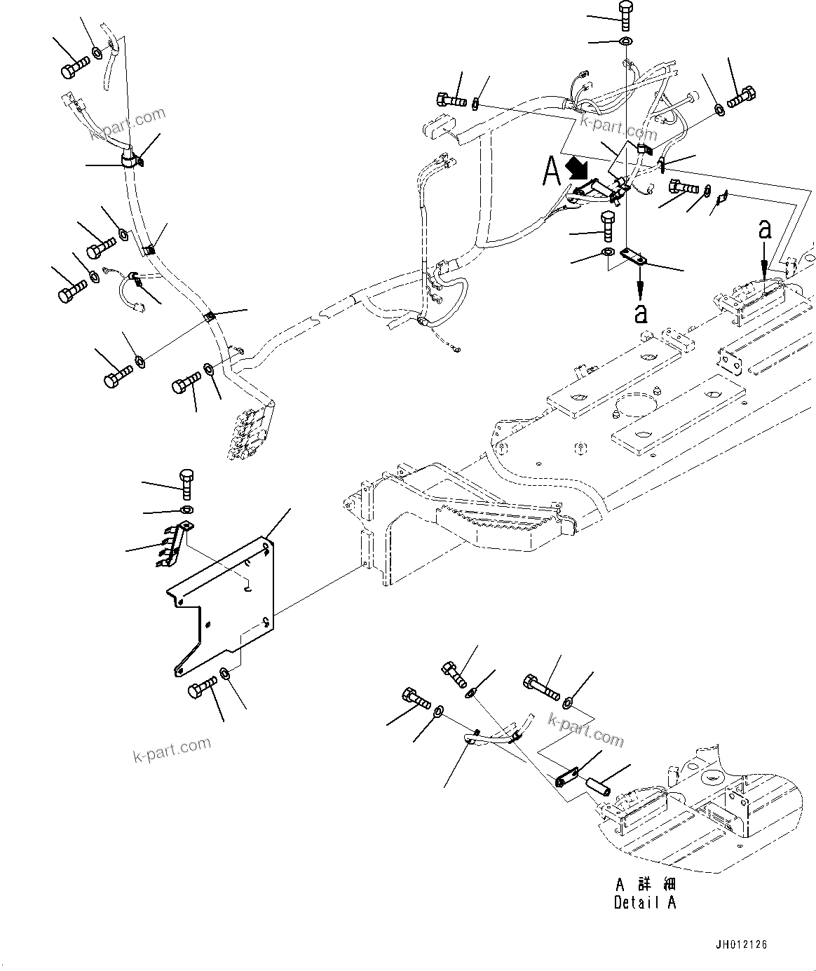 Komatsu parts book diagram for D155AX-8E0 S/N 110001-UP: FENDER, BRACKET AND CLIP(#100001-)