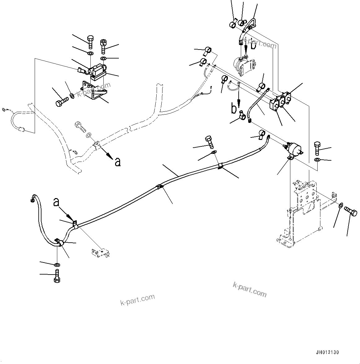 Komatsu parts book diagram for D155AX-8E0 S/N 110001-UP: FENDER, HEATER RELAY WIRING HARNESS(#100001-)