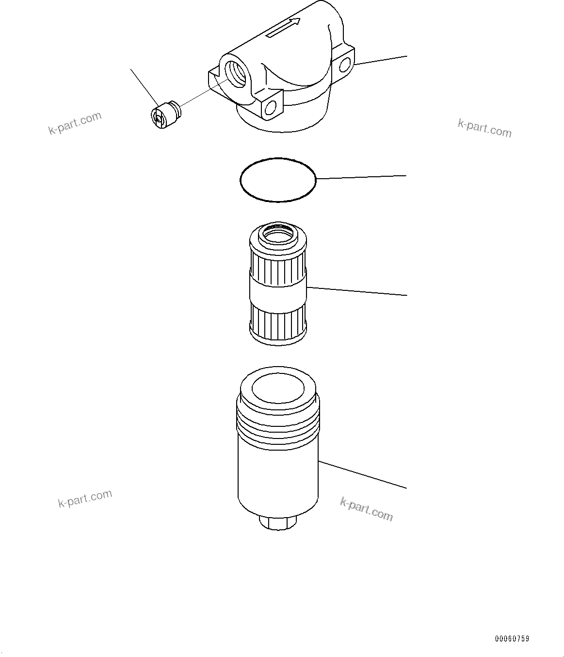 Komatsu parts book diagram for D155AX-8E0 S/N 110001-UP: FENDER, PILOT FILTER(#100001-)