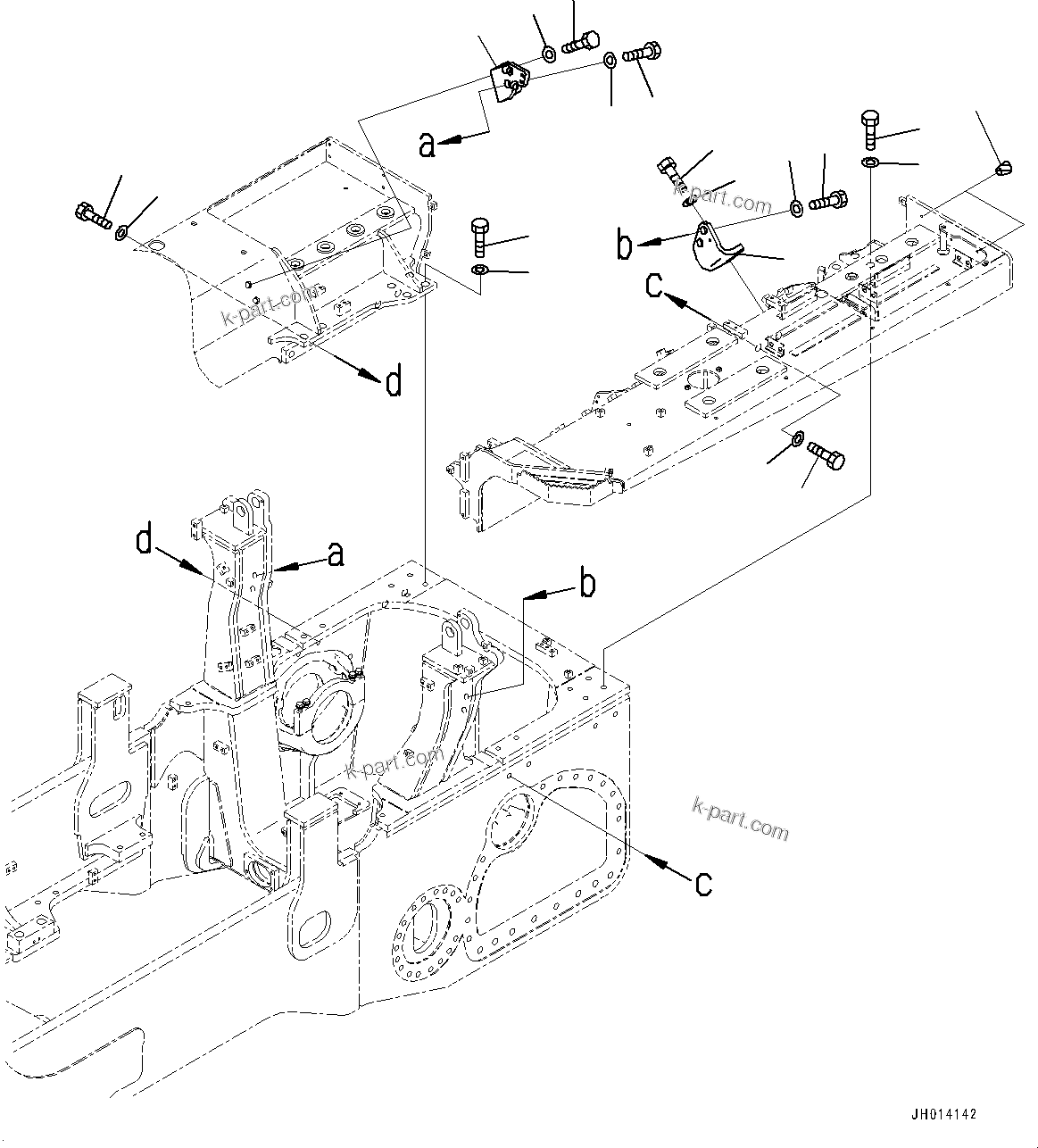 Komatsu parts book diagram for D155AX-8E0 S/N 110001-UP: FENDER, MOUNTING(#100001-)
