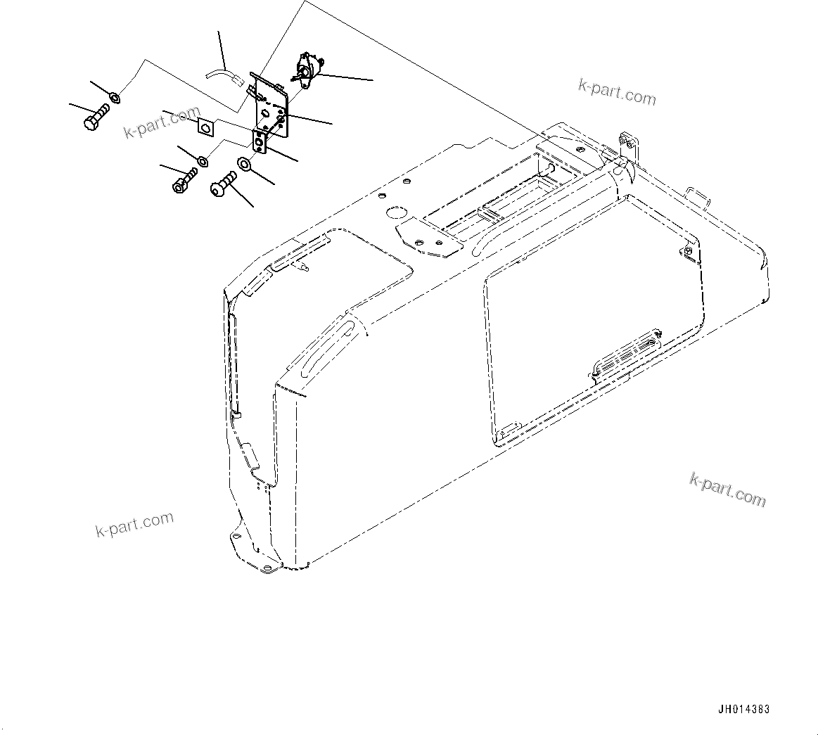 Komatsu parts book diagram for D155AX-8E0 S/N 110001-UP: FENDER RELATED PARTS, DISCONNECT SWITCH(#100048-)
