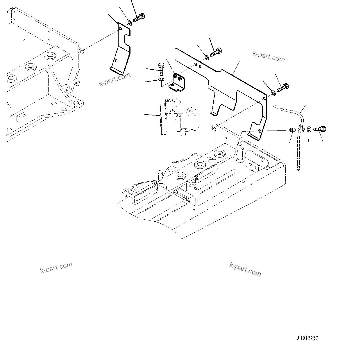 Komatsu parts book diagram for D155AX-8E0 S/N 110001-UP: REAR COVER, (#100001-)