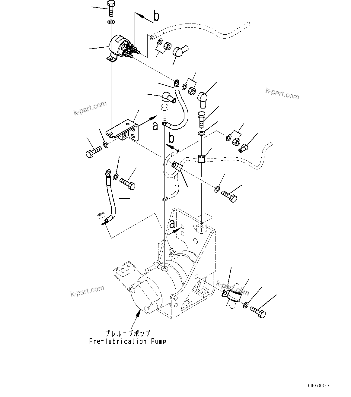 Komatsu parts book diagram for D375A-6 S/N 62001-UP (Mining Specification): ENGINE PRE-LUBRICATION UNIT, HEATER SWITCH WIRING HARNESS(#60001-)