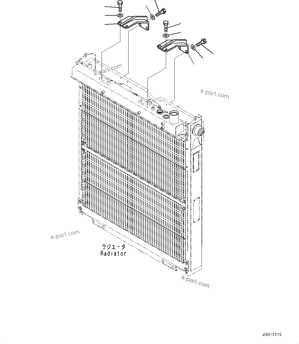 Komatsu parts book diagram for D375A-6 S/N 62001-UP (Mining Specification): RADIATOR, BRACKET(#9999-)