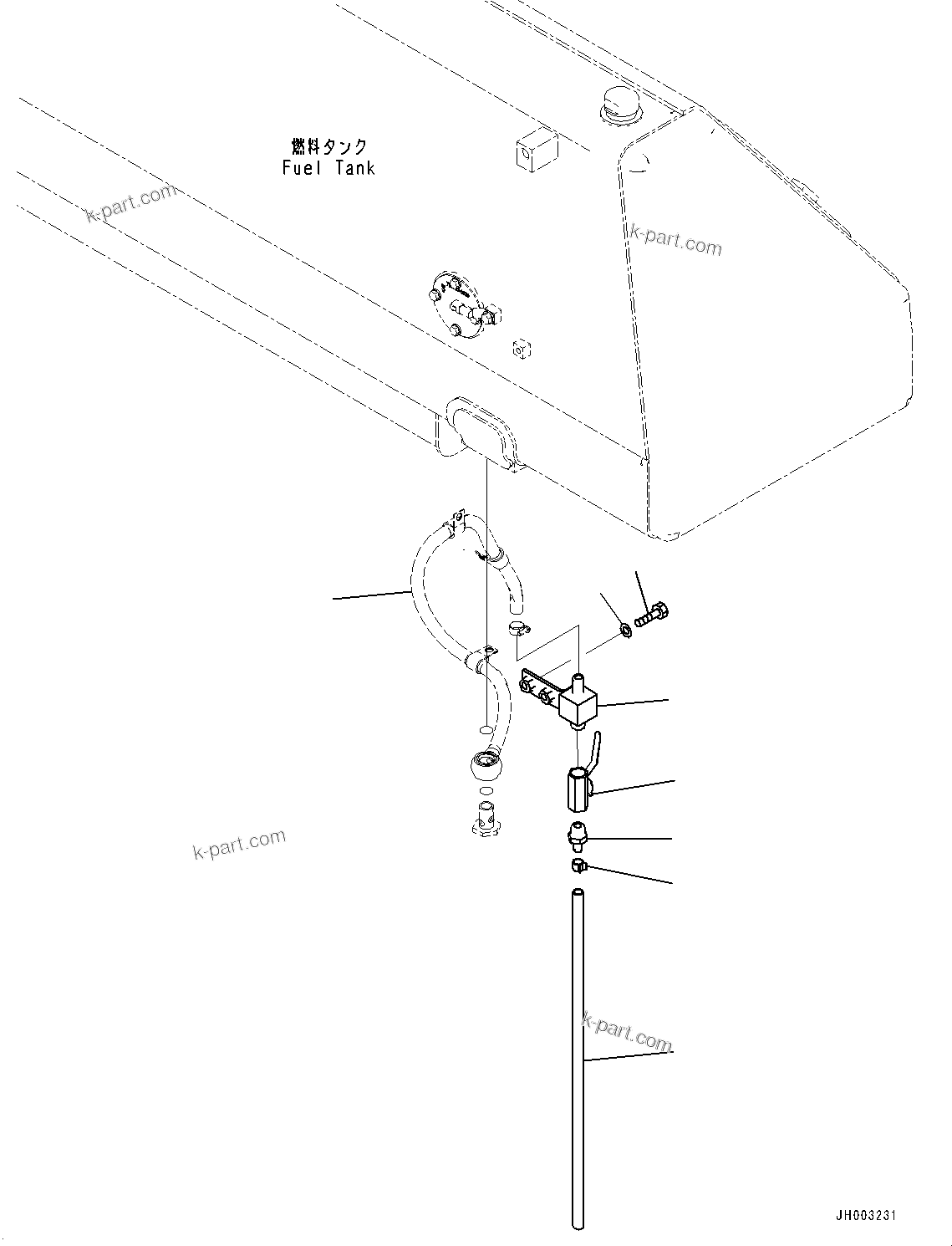 Komatsu parts book diagram for D375A-6 S/N 62001-UP (Mining Specification): FUEL PIPING, FUEL DRAIN BRACKET(#60001-)