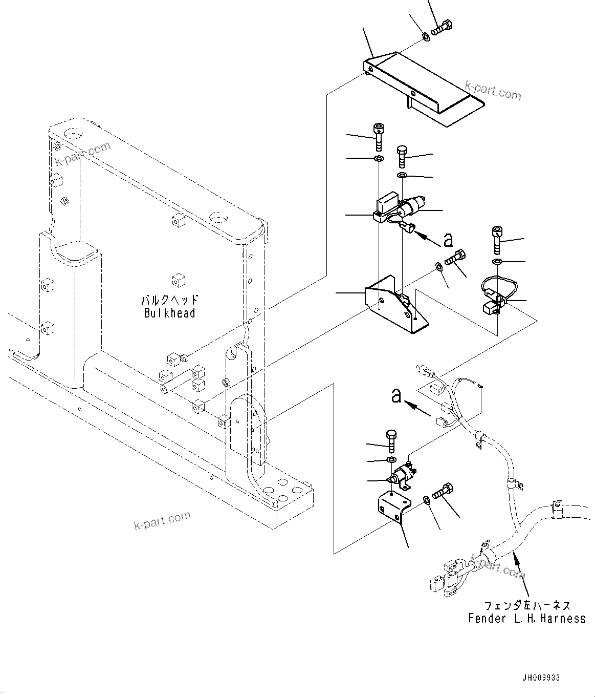 Komatsu parts book diagram for D375A-6 S/N 62001-UP (Mining Specification): ELECTRIC WIRING HARNESS, SENSOR(#60001-60270)