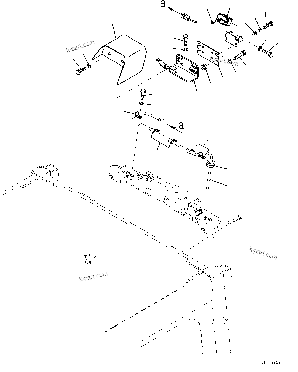 Komatsu parts book diagram for D375A-6 S/N 62001-UP (Mining Specification): REARVIEW CAMERA, (#60944-)