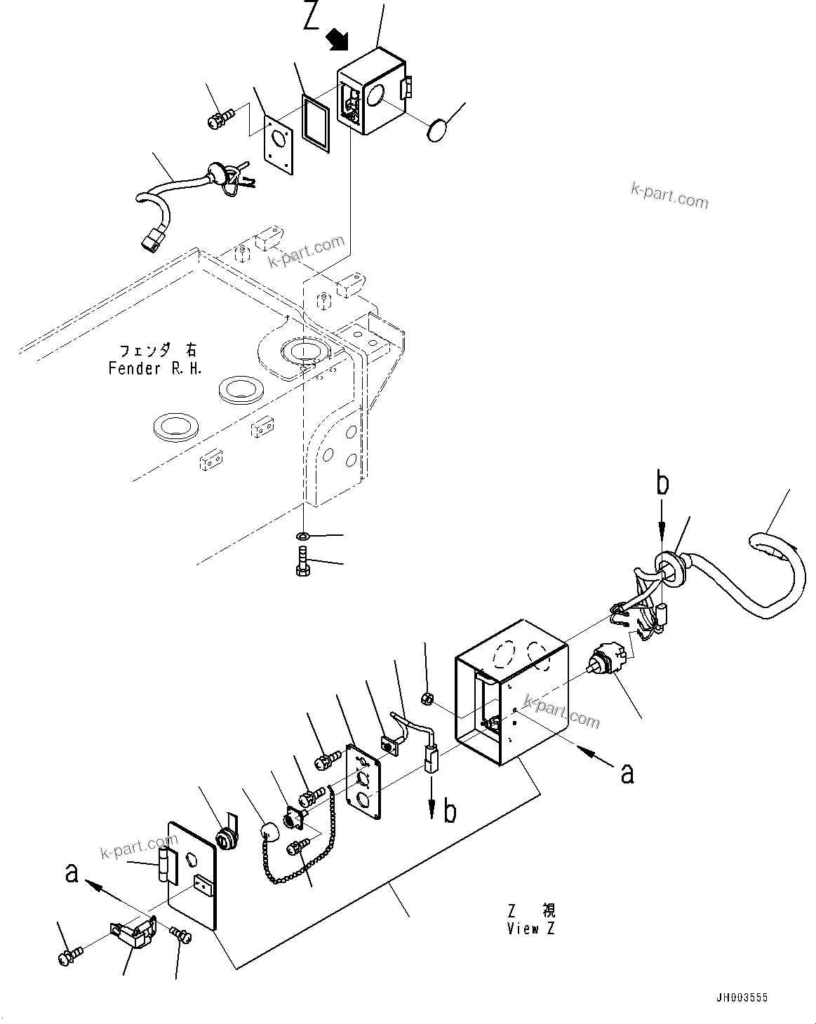 Komatsu parts book diagram for D375A-6 S/N 62001-UP (Mining Specification): VHMS WIRING HARNESS, (#60001-)