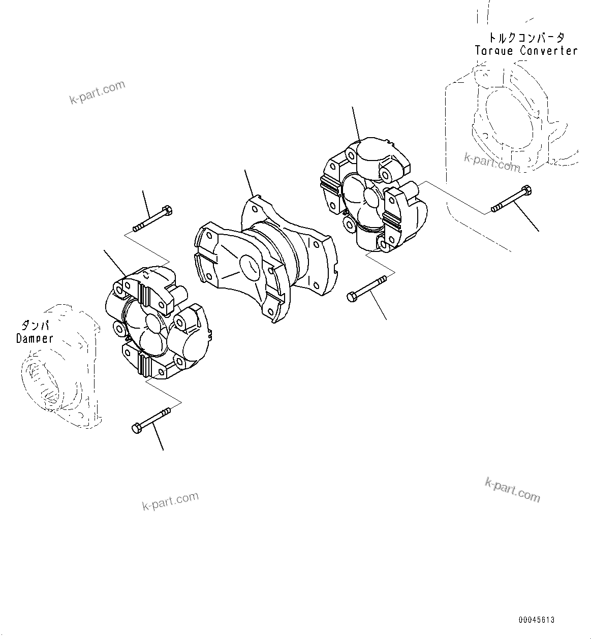 Komatsu parts book diagram for D375A-6 S/N 62001-UP (Mining Specification): UNIVERSAL JOINT, (#60001-)
