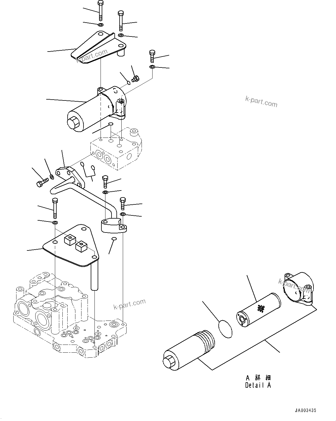 Komatsu parts book diagram for D375A-6 S/N 62001-UP (Mining Specification): POWER TRAIN, TORQUE CONVERTER FILTER(#60001-)
