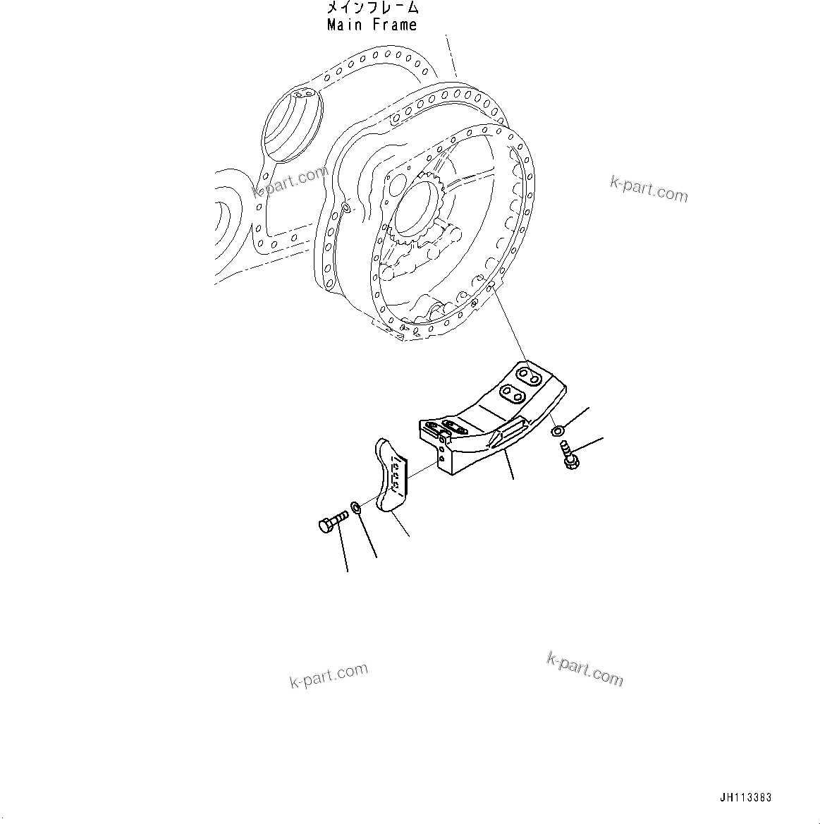 Komatsu parts book diagram for D375A-6 S/N 62001-UP (Mining Specification): GUARD, L.H.(#62001-)