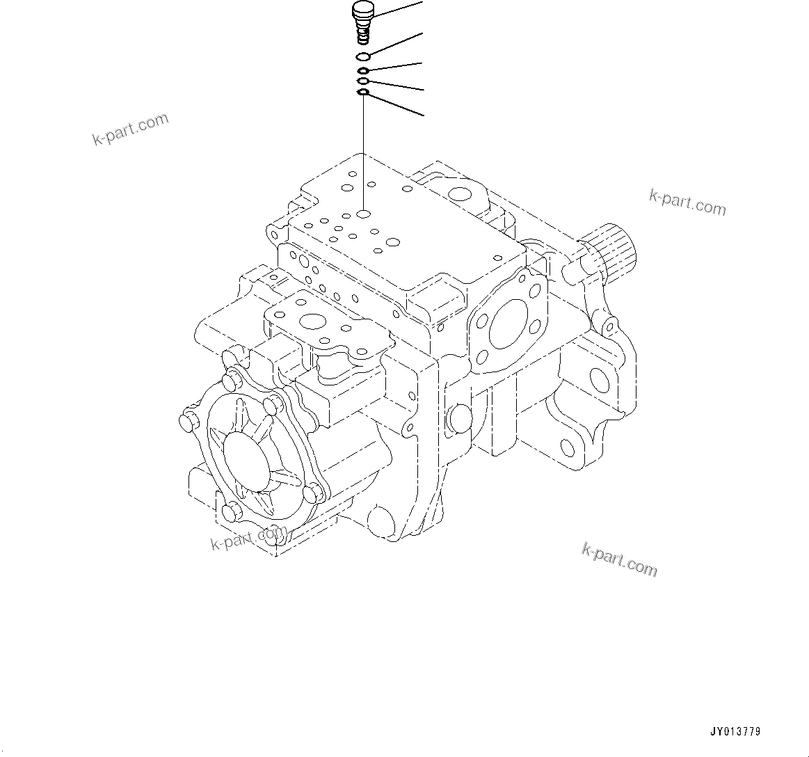 Komatsu parts book diagram for D375A-6 S/N 62001-UP (Mining Specification): HYDRAULIC PUMP, INNER PARTS (5/5)(#60001-60381)